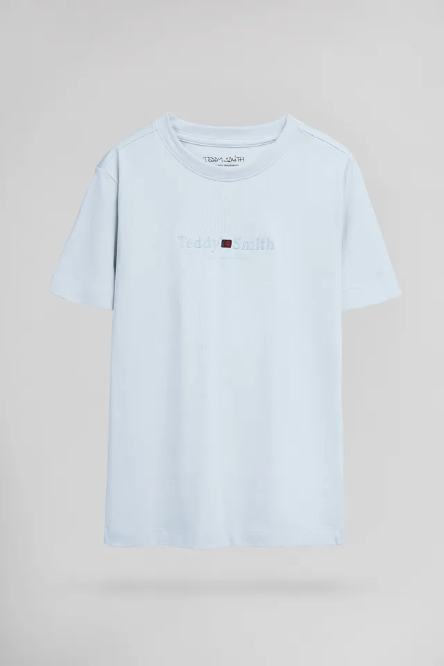 Teddy Smith T-Jim MC JR T-shirt garçon pastel blue coton