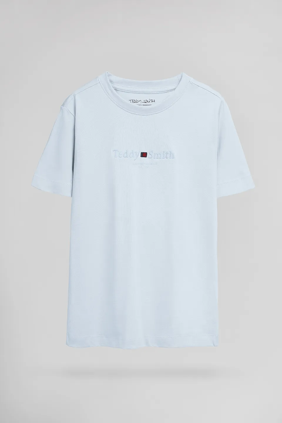 Teddy Smith T-Jim MC JR T-shirt garçon pastel blue coton