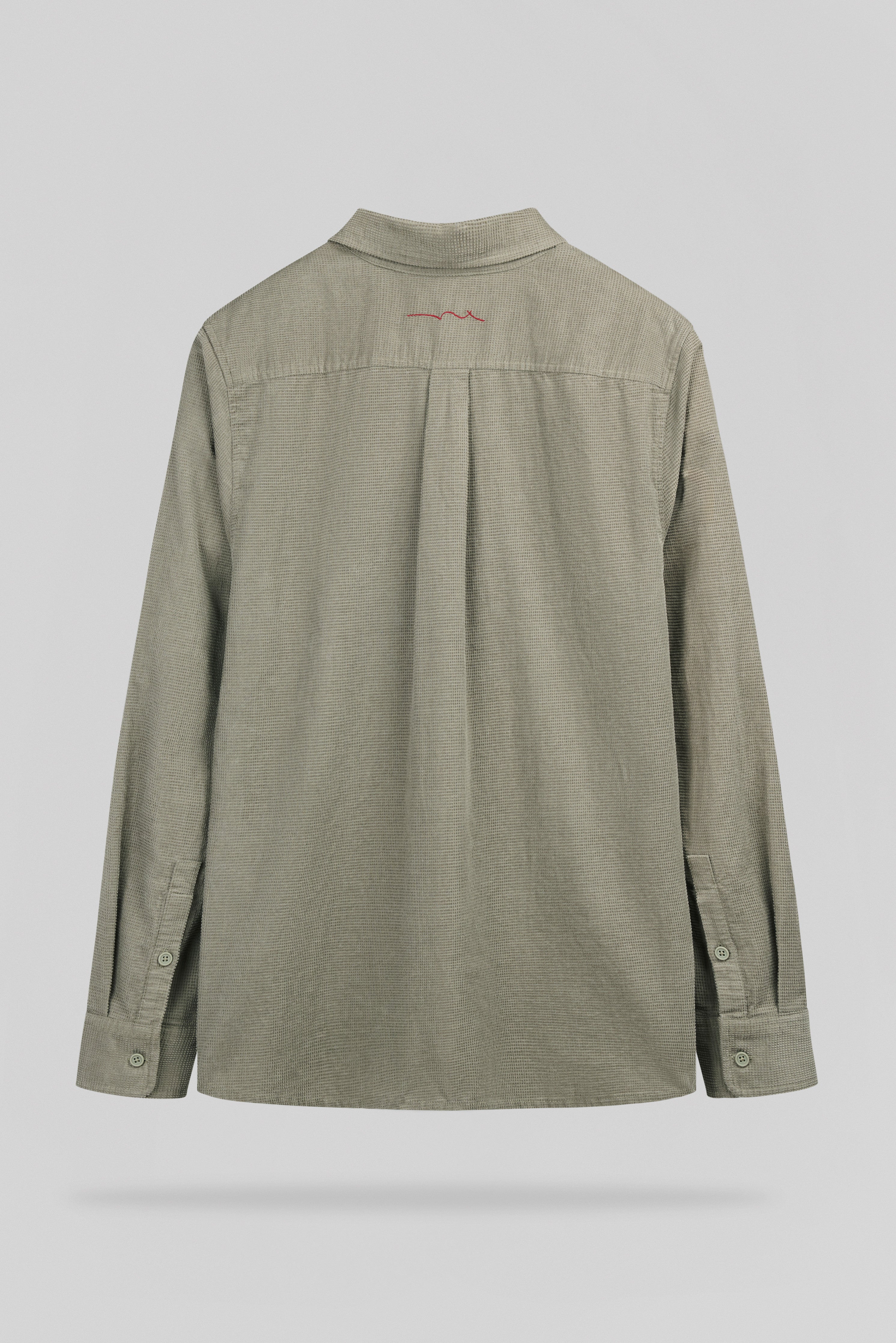 Teddy Smith C-Ricko ML chemise homme bleach kaki gaufré