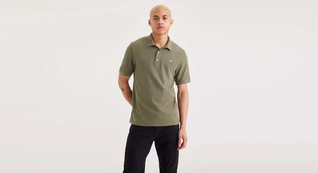 Dockers Original Polo slim vert camo coton classique