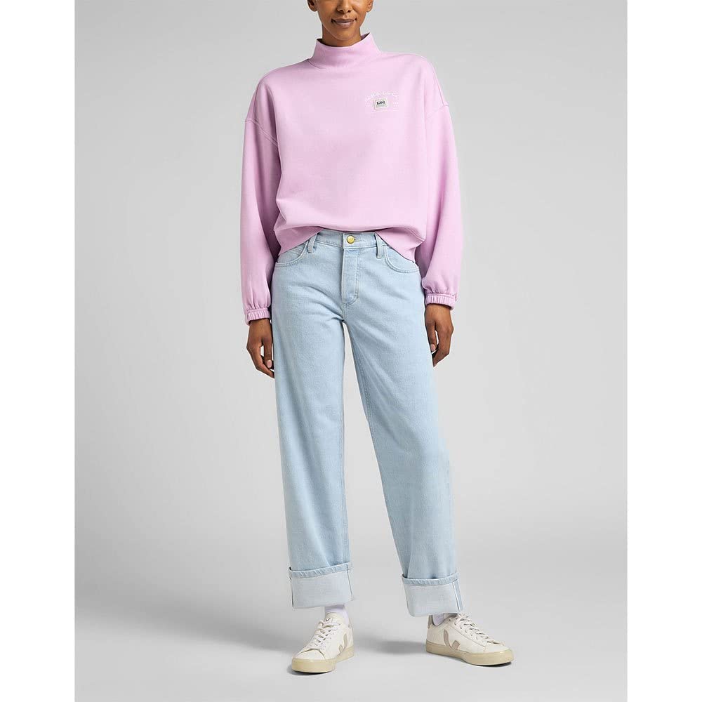 Lee Highneck Volume Sleeve sweat femme violet