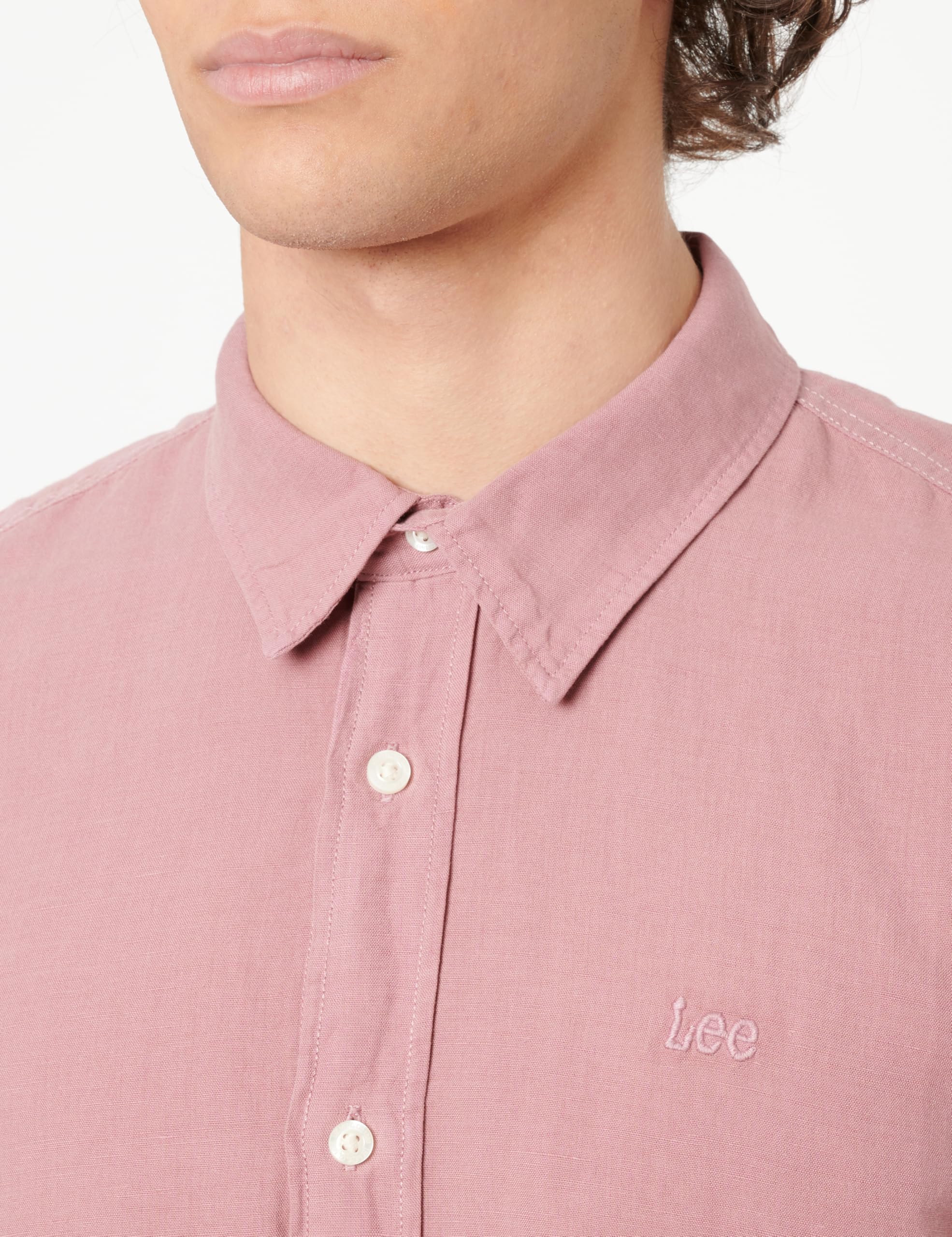 Lee Patch Shirt chemise homme mauve M coupe droite