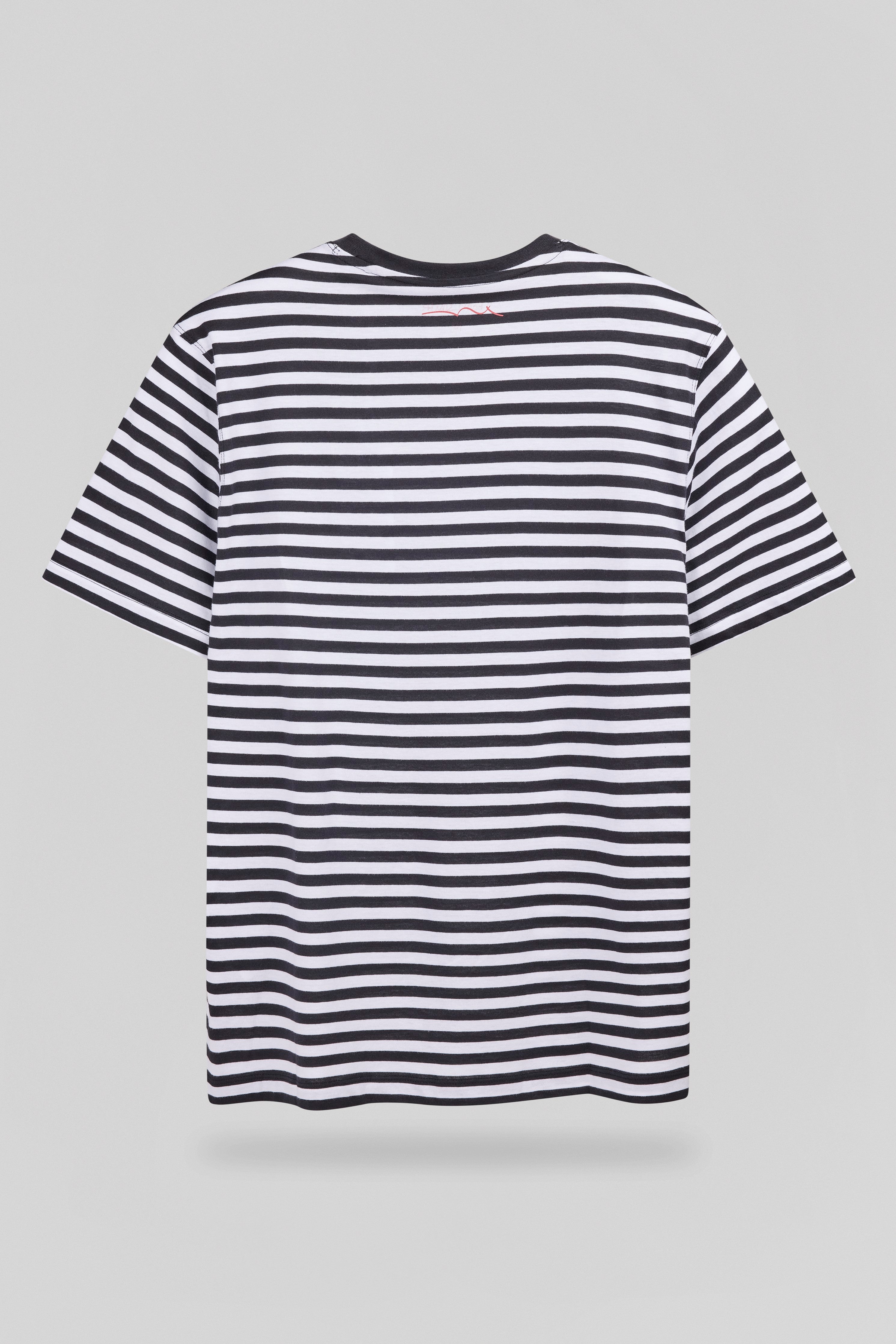 Teddy Smith T-Stry t-shirt ample bleu marine rayé