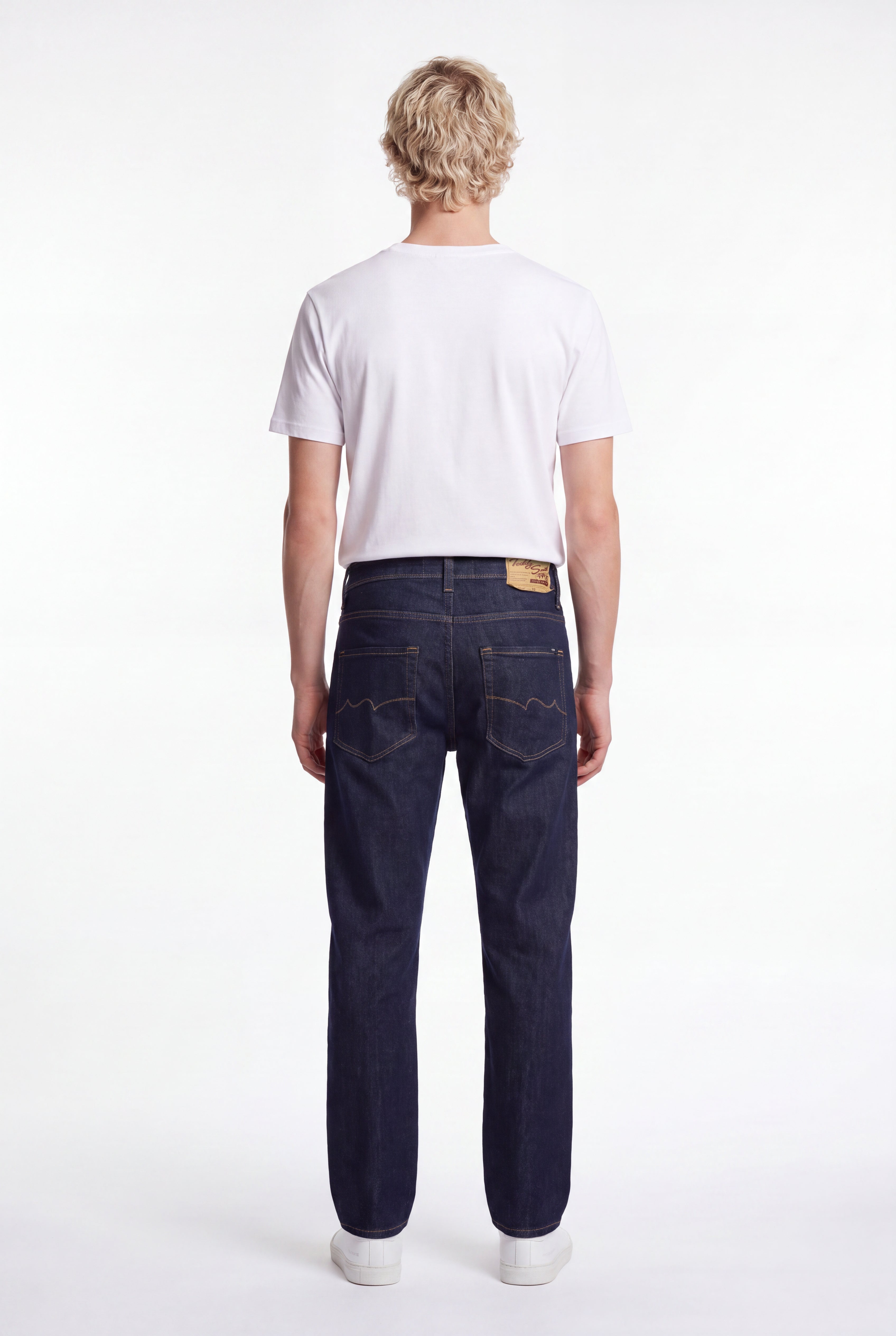 TEDDY SMITH REG L32 jean droit homme dark blue brut