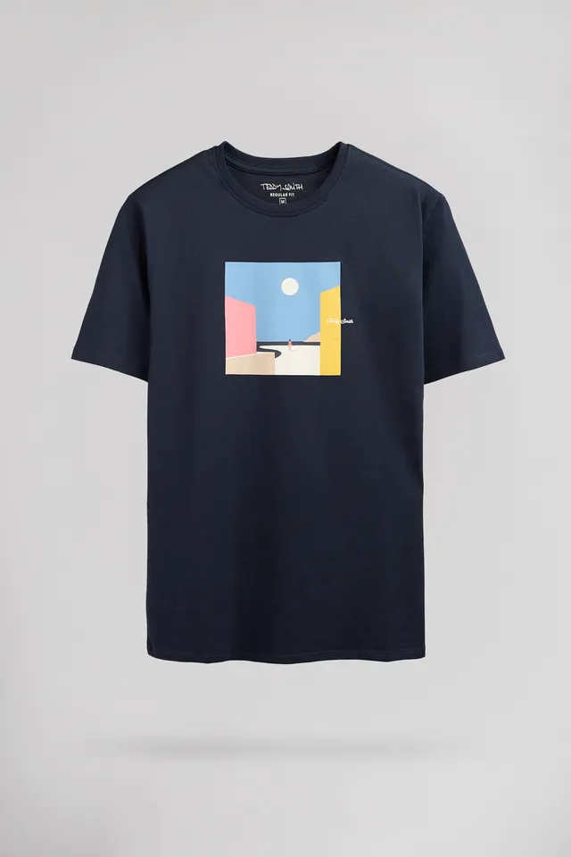 Teddy Smith T-Minimalist MC t-shirt Total Navy col rond