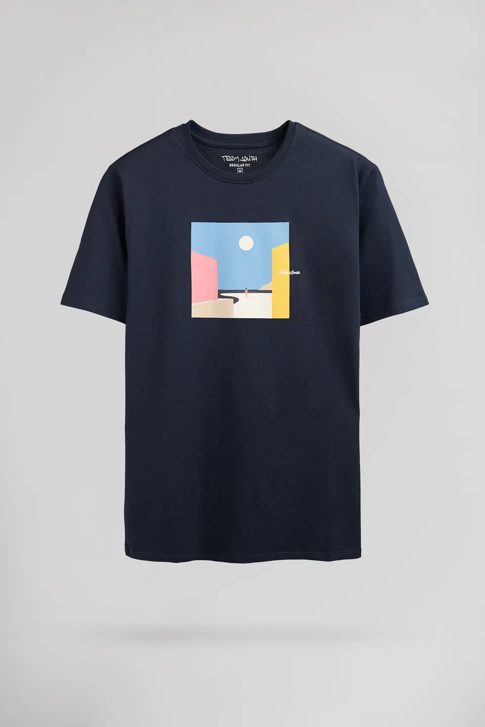Teddy Smith T-Minimalist MC t-shirt Total Navy col rond