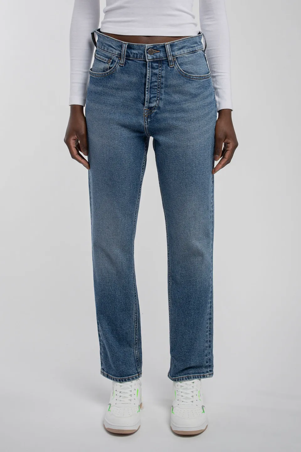 Teddy Smith P-Ginger Straight jean droit indigo taille haute