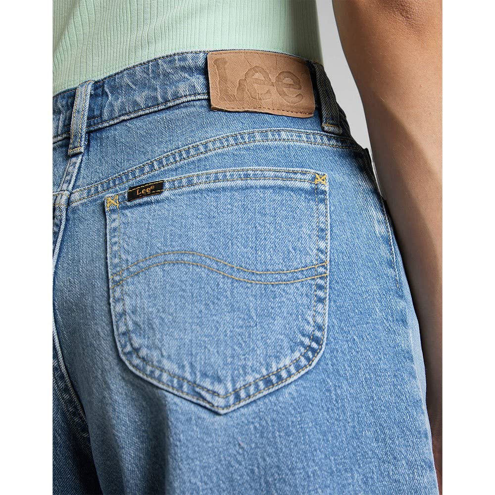Lee Jody Straight Crop Jean Femme Bleu Borrowed