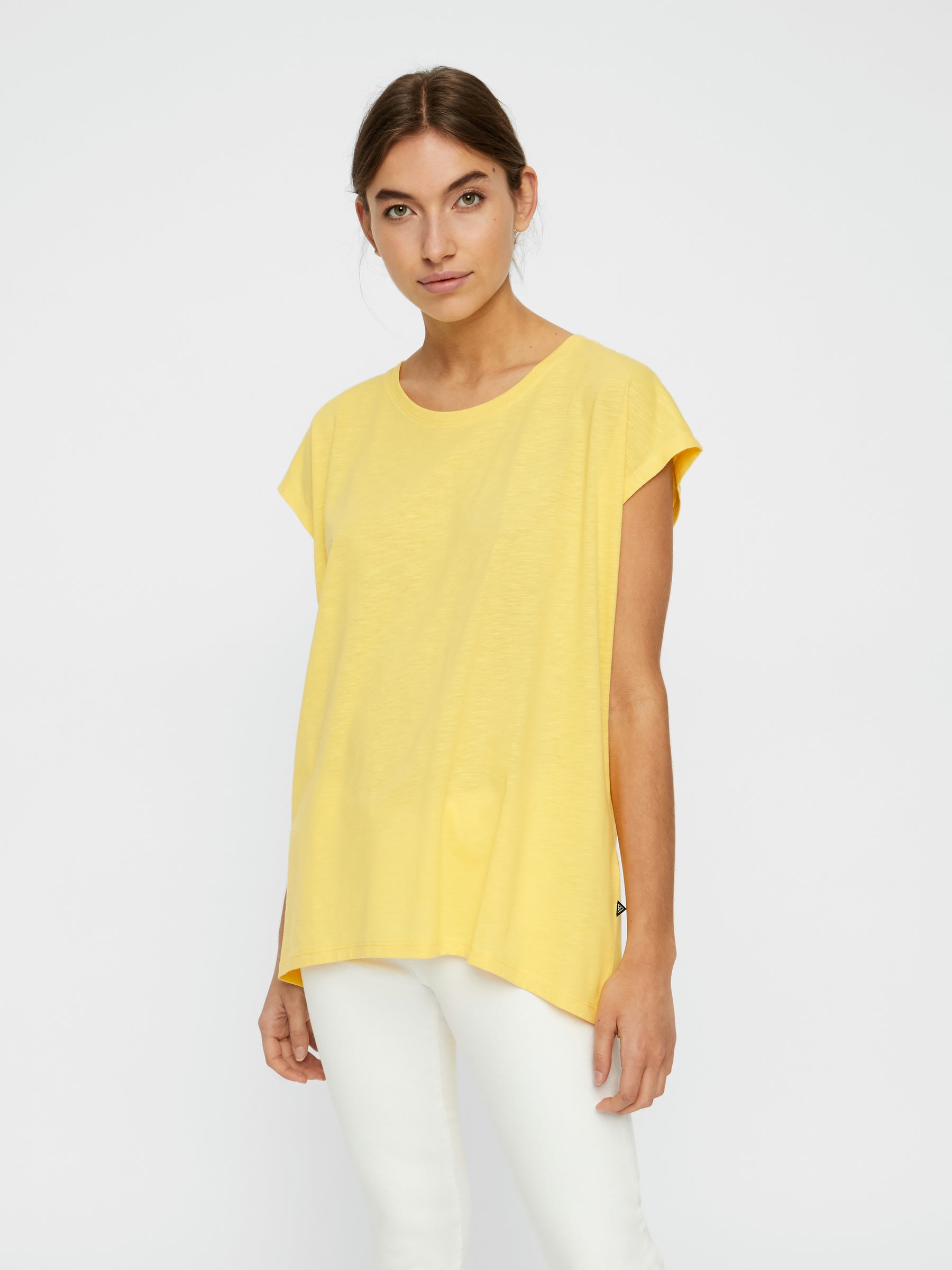 Noisy May t-shirt oversize col rond ourlet arrondi