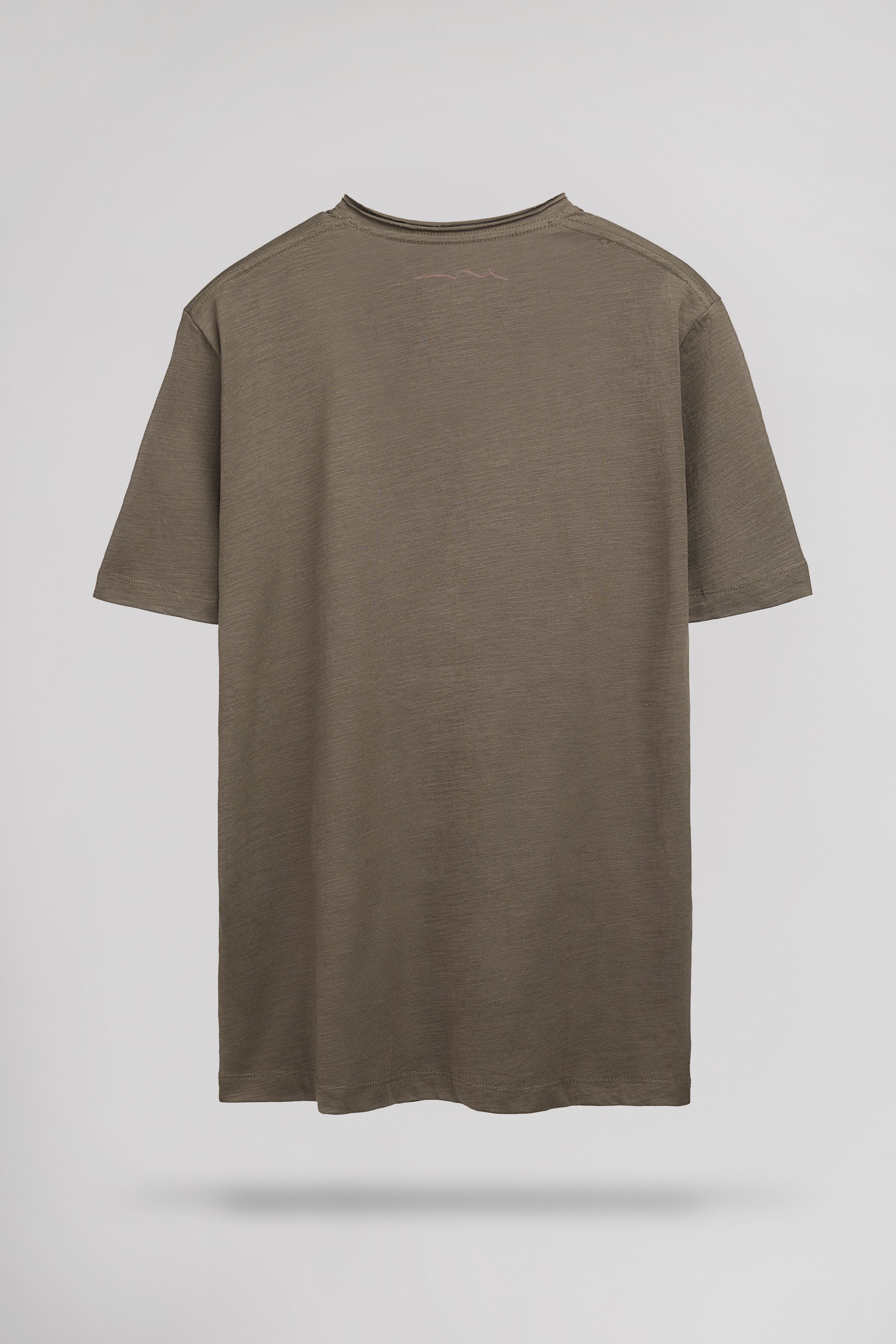 Teddy Smith T-Gildas MC t-shirt col V kaki jersey léger