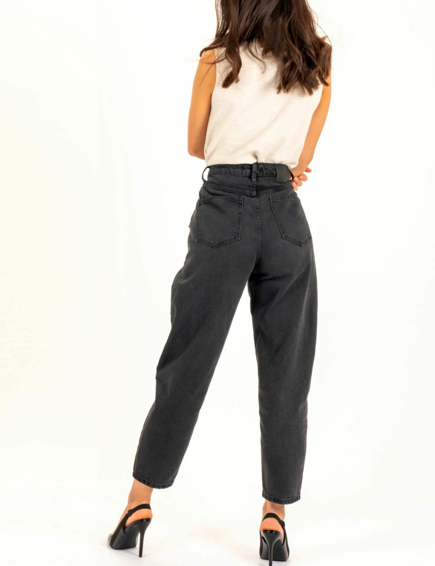AA Spontané Balloon 90's Casualchic Denim jean gris taille haute