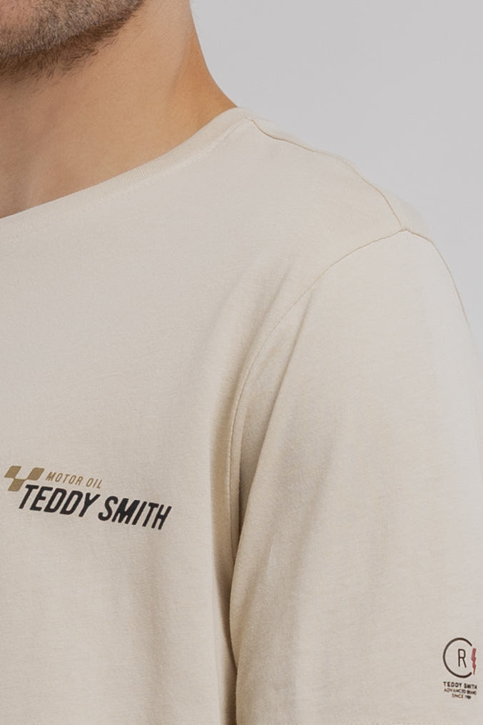 Teddy Smith T-Carso MC Soft Grège t-shirt homme moto