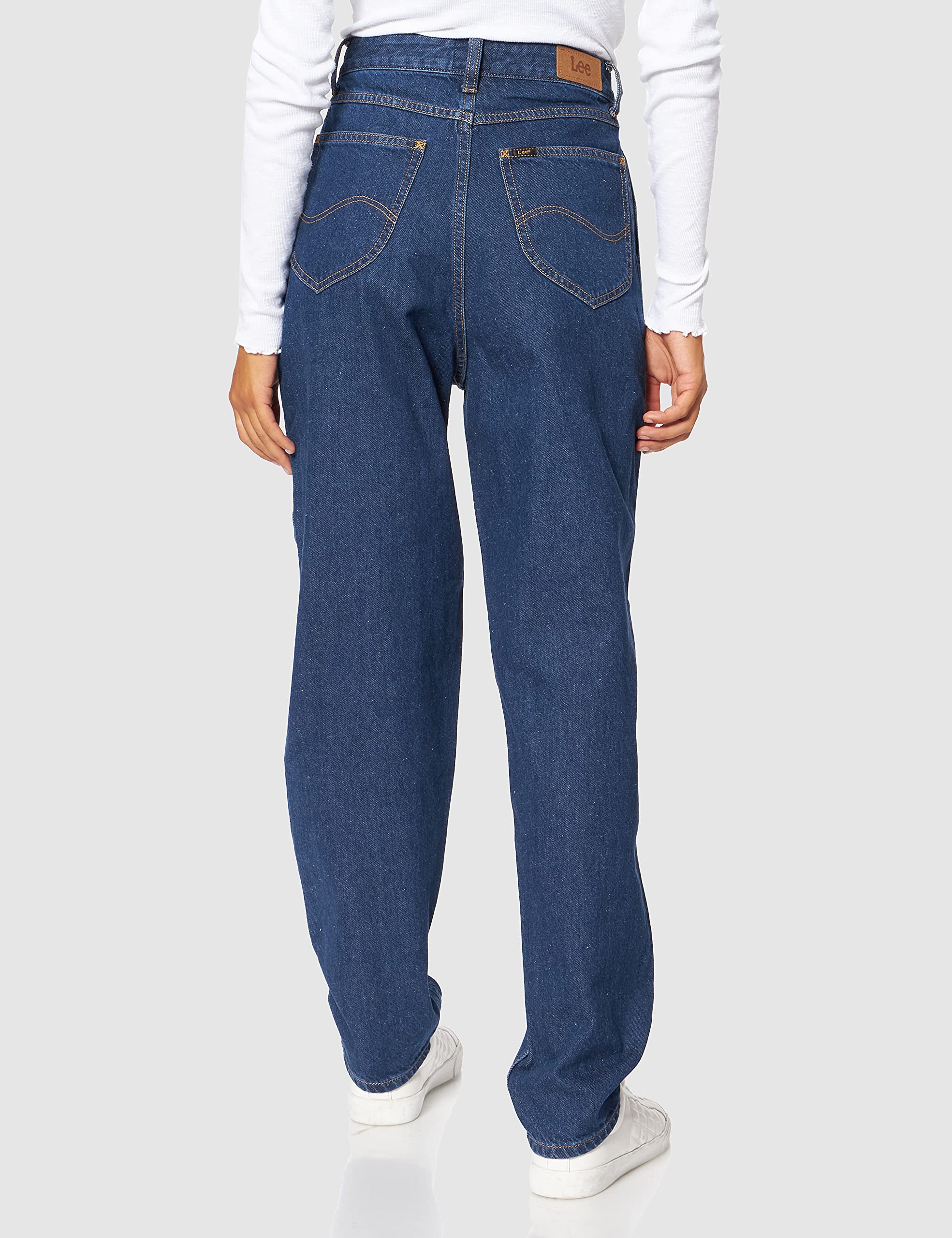 Lee Stella Taper jean boyfriend stone tapered plis