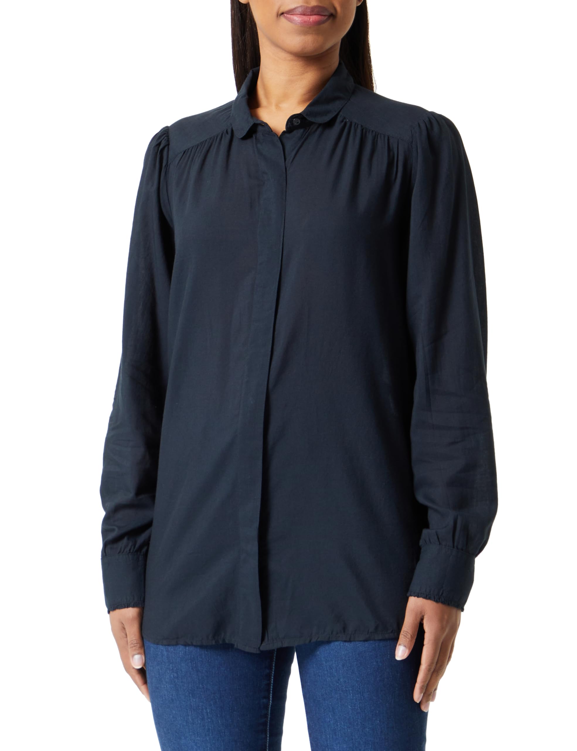 Lee Shirred T-Shirt chemisier XS violet coupe froncée
