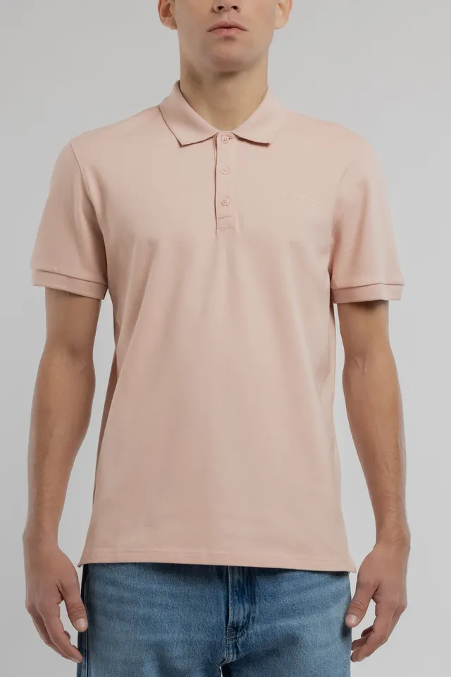 Teddy Smith P-Alban MC polo rose pastel piqué