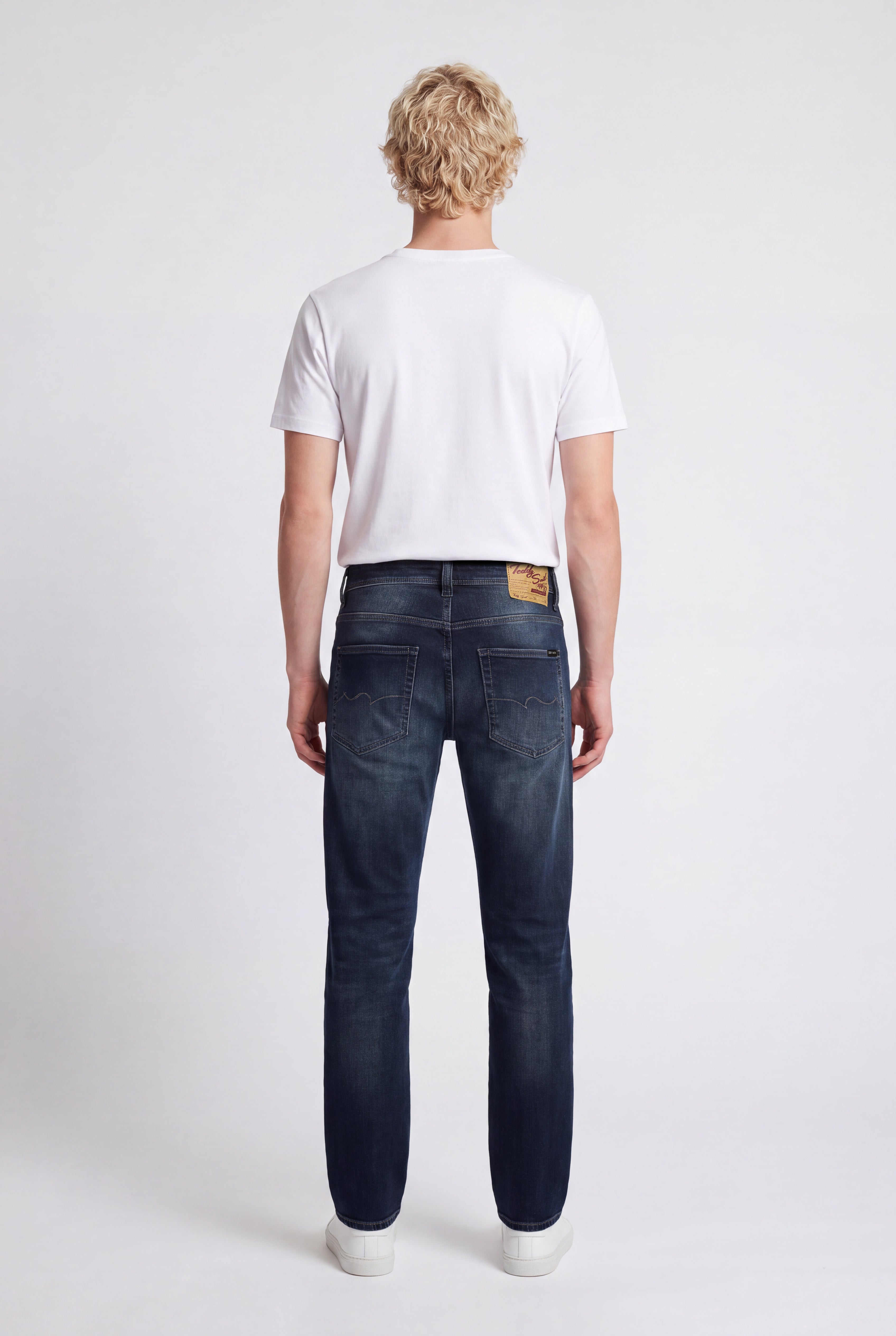 Teddy Smith Reg L32 jean droit deep blue homme coton
