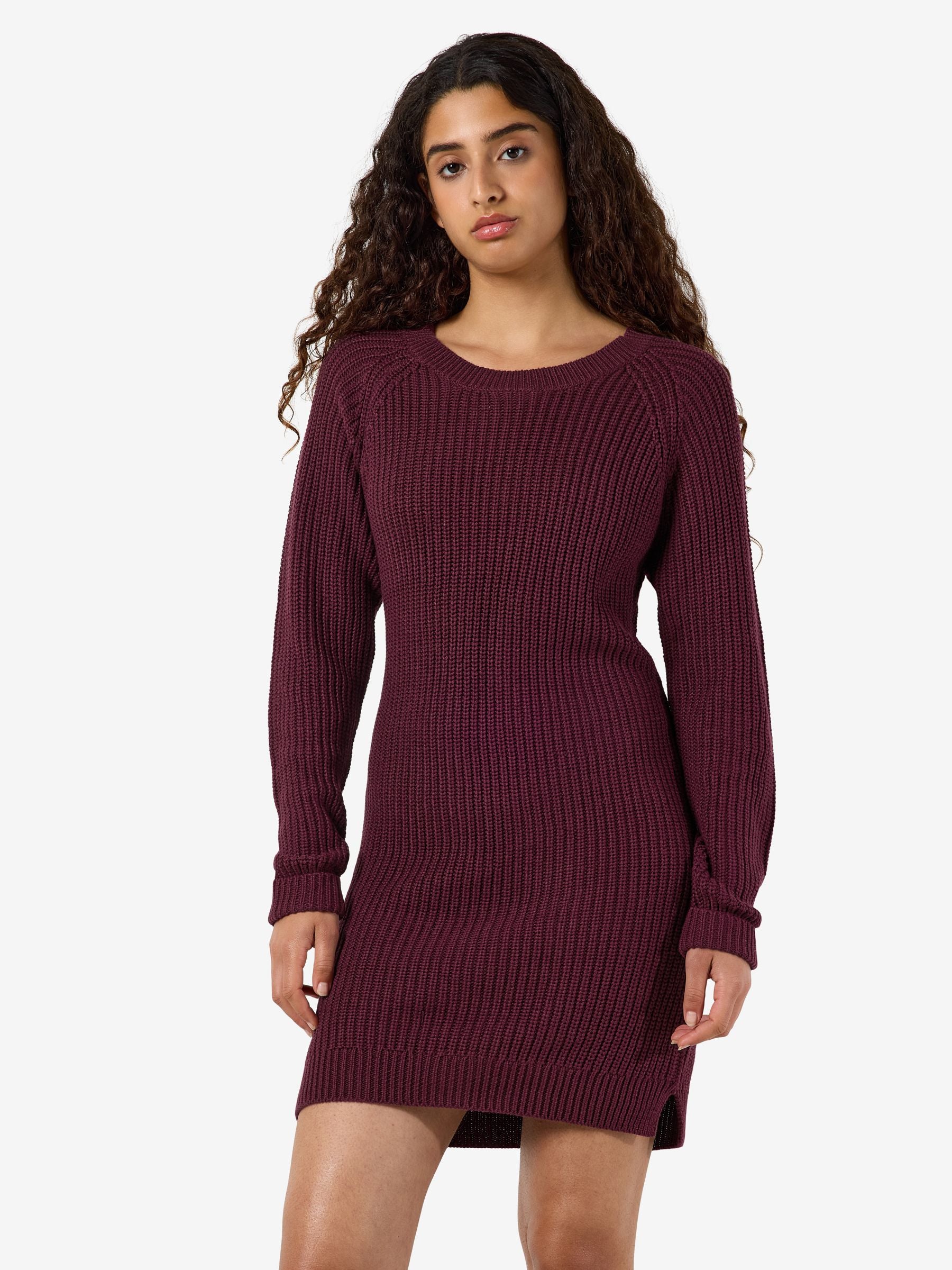 Noisy May robe pull en maille col rond coupe loose