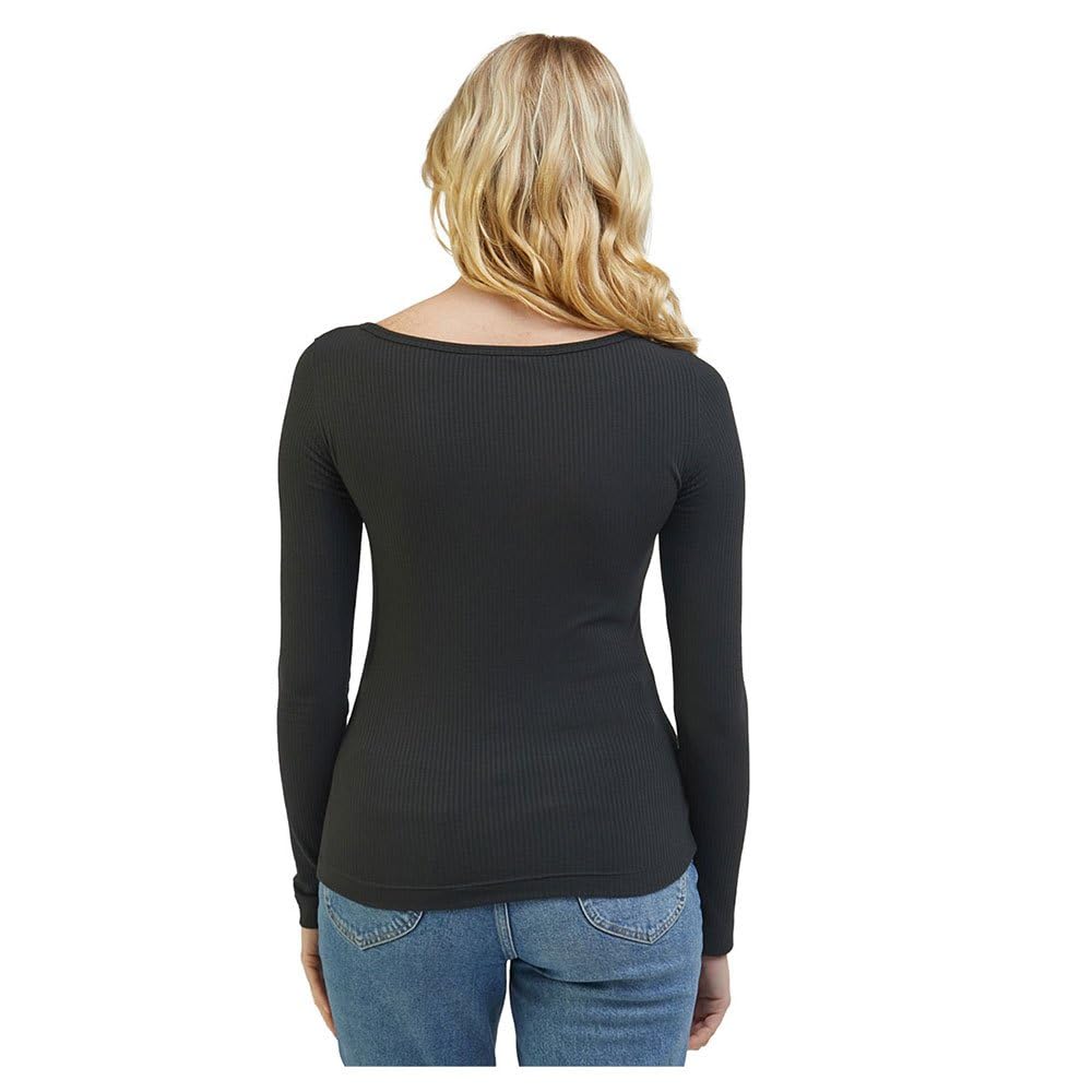 Lee LS Boat Neck Tee Slim Femme manche longue anthracite