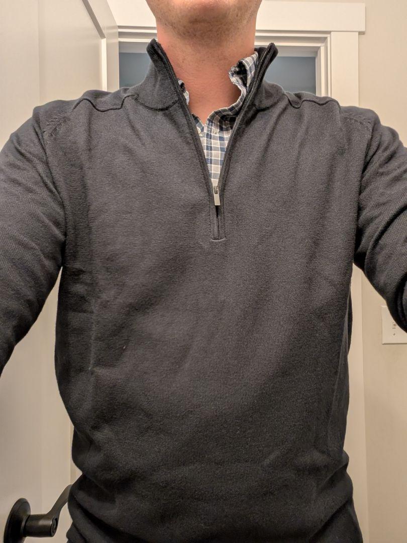 Dockers Go Half-Zip Sweat Homme Noir Thermorégulant