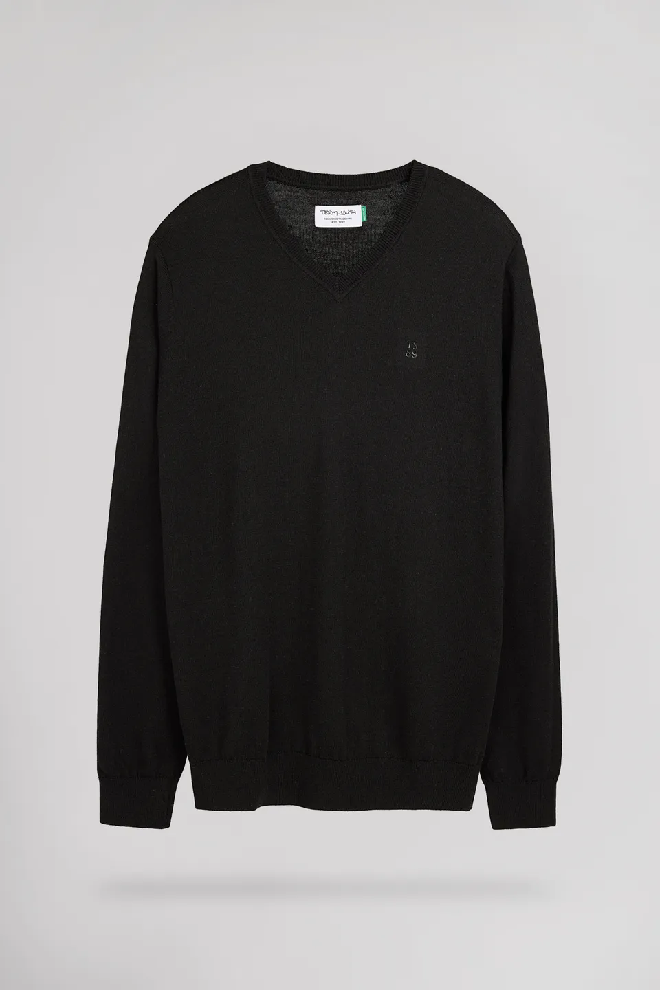Teddy Smith P-Martin pull col V noir ajusté homme