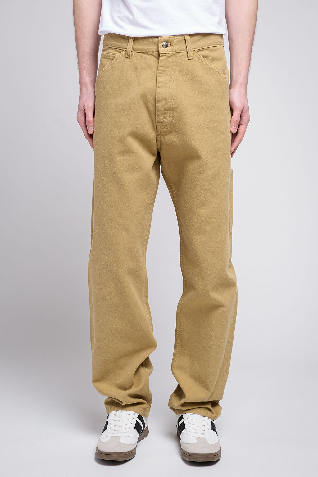 Teddy Smith Carpenter Canva pantalon droit beige coton