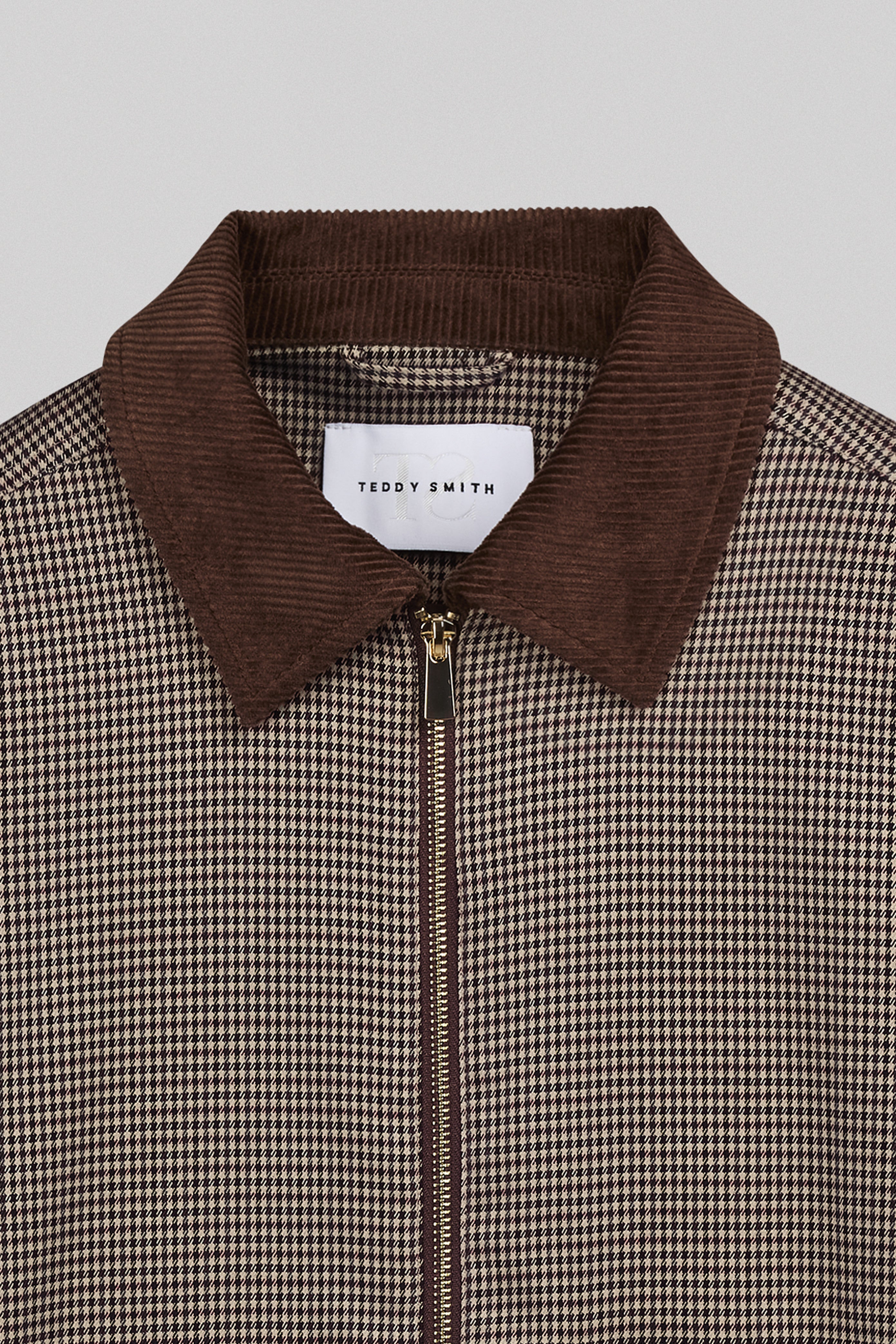 Teddy Smith B-Karo Wolf Blouson femme beige velours