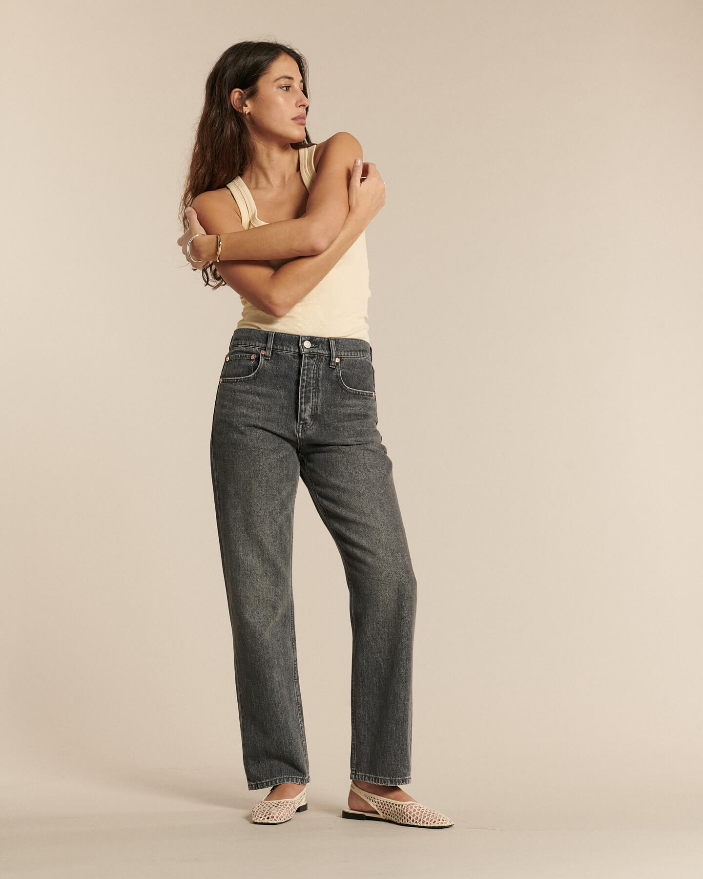 Labdip Quincy Denim Dusty Grey BL 30 jean boyfriend gris
