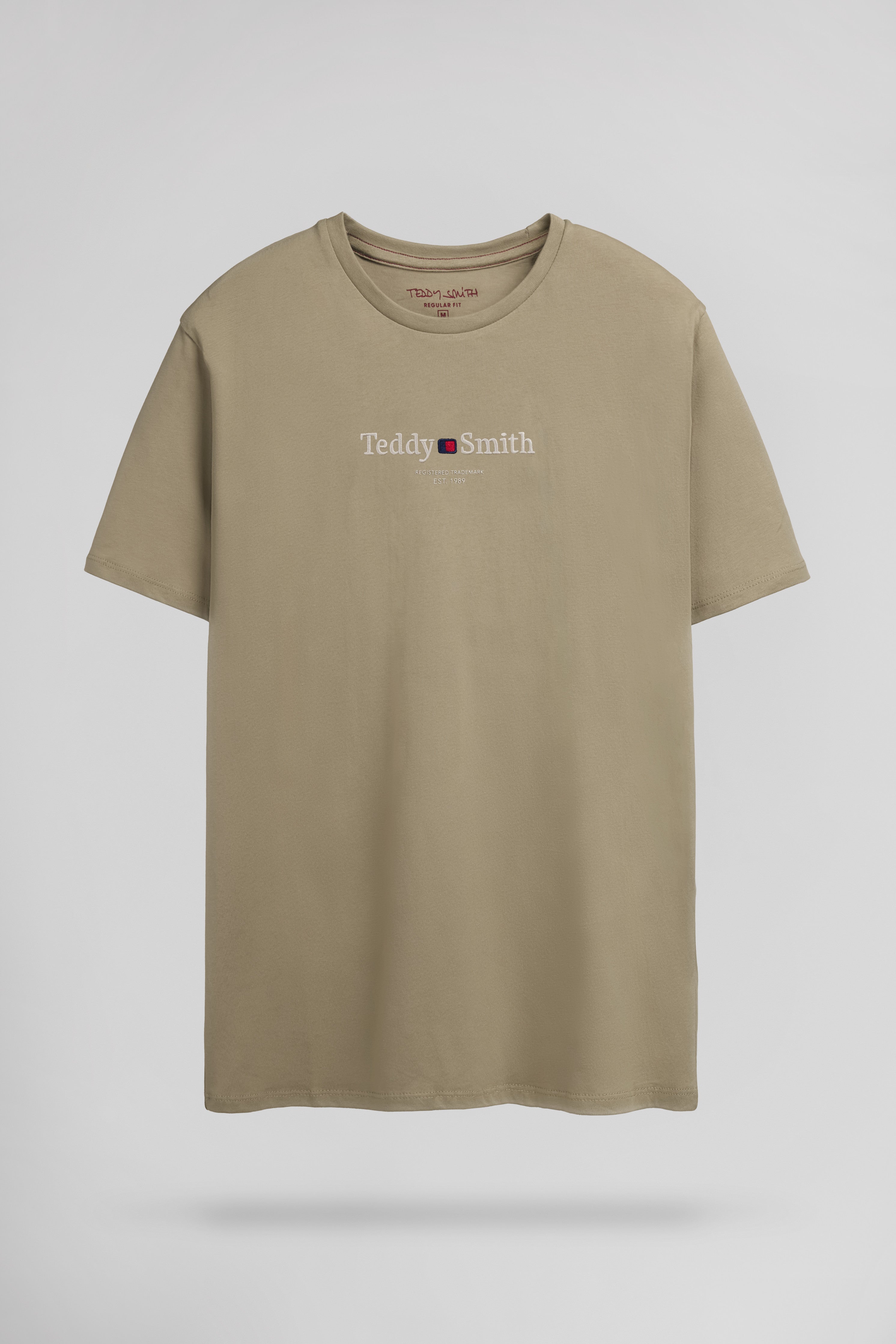 Teddy Smith T-Jim MC Wolf t-shirt beige coton