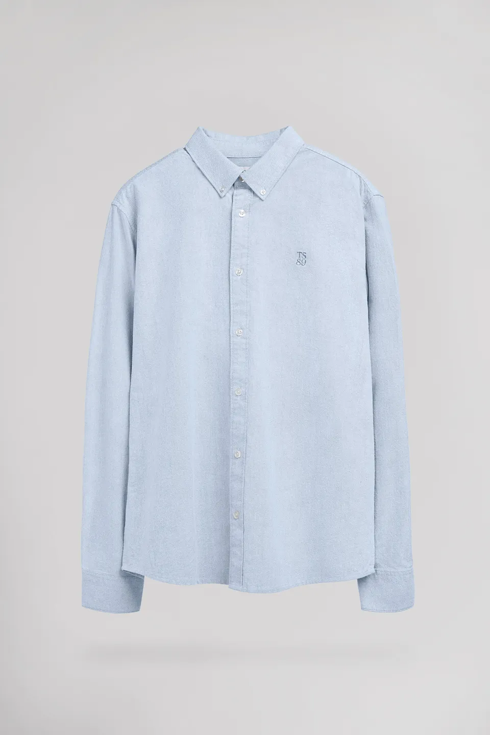 Teddy Smith C-Stan ML chemise oxford bleu pastel coton