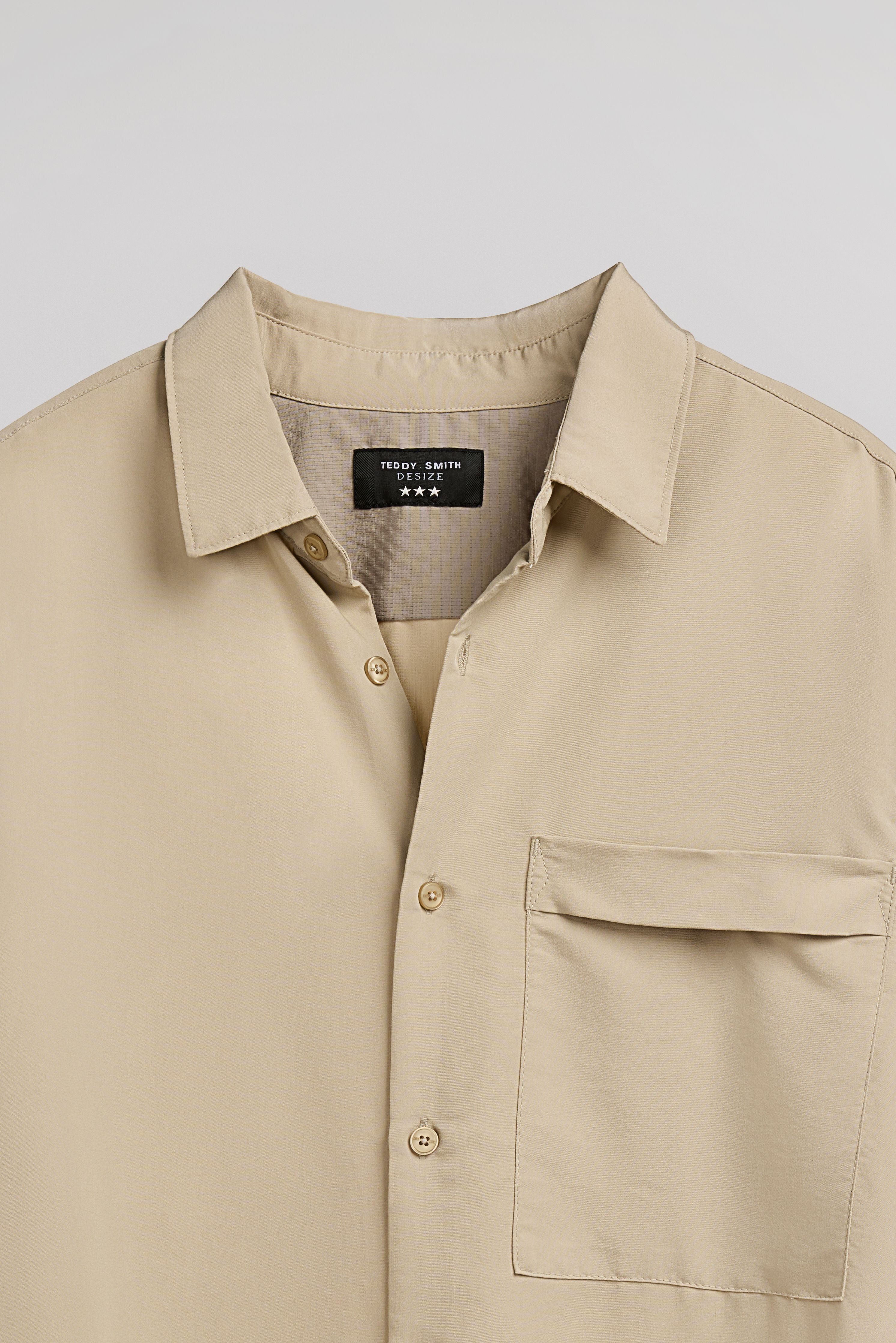 Teddy Smith C-Willfried chemise homme beige col français