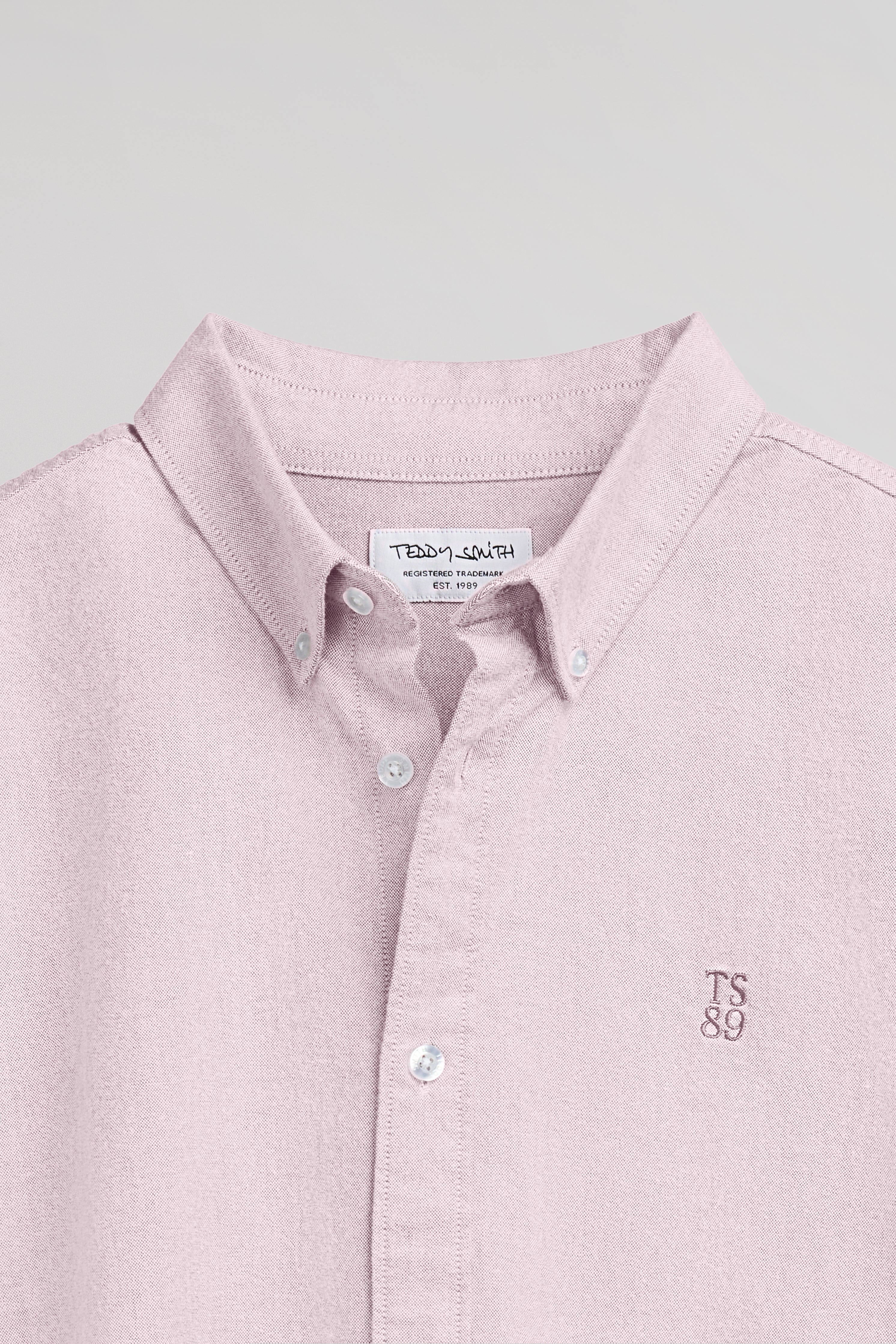 Teddy Smith C-Stan ML chemise oxford rose homme