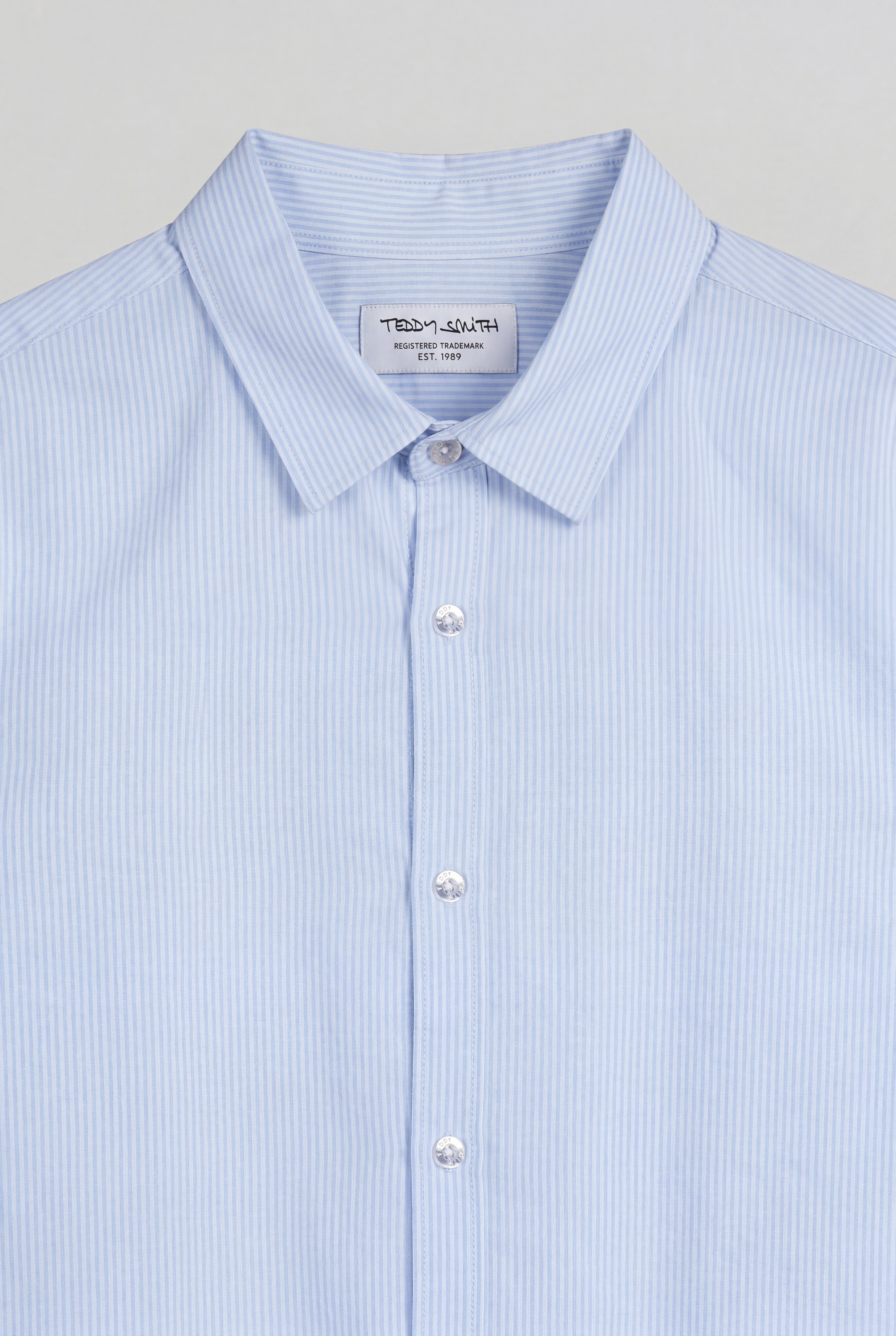 Teddy Smith Carton ML Chemise homme bleu rayé