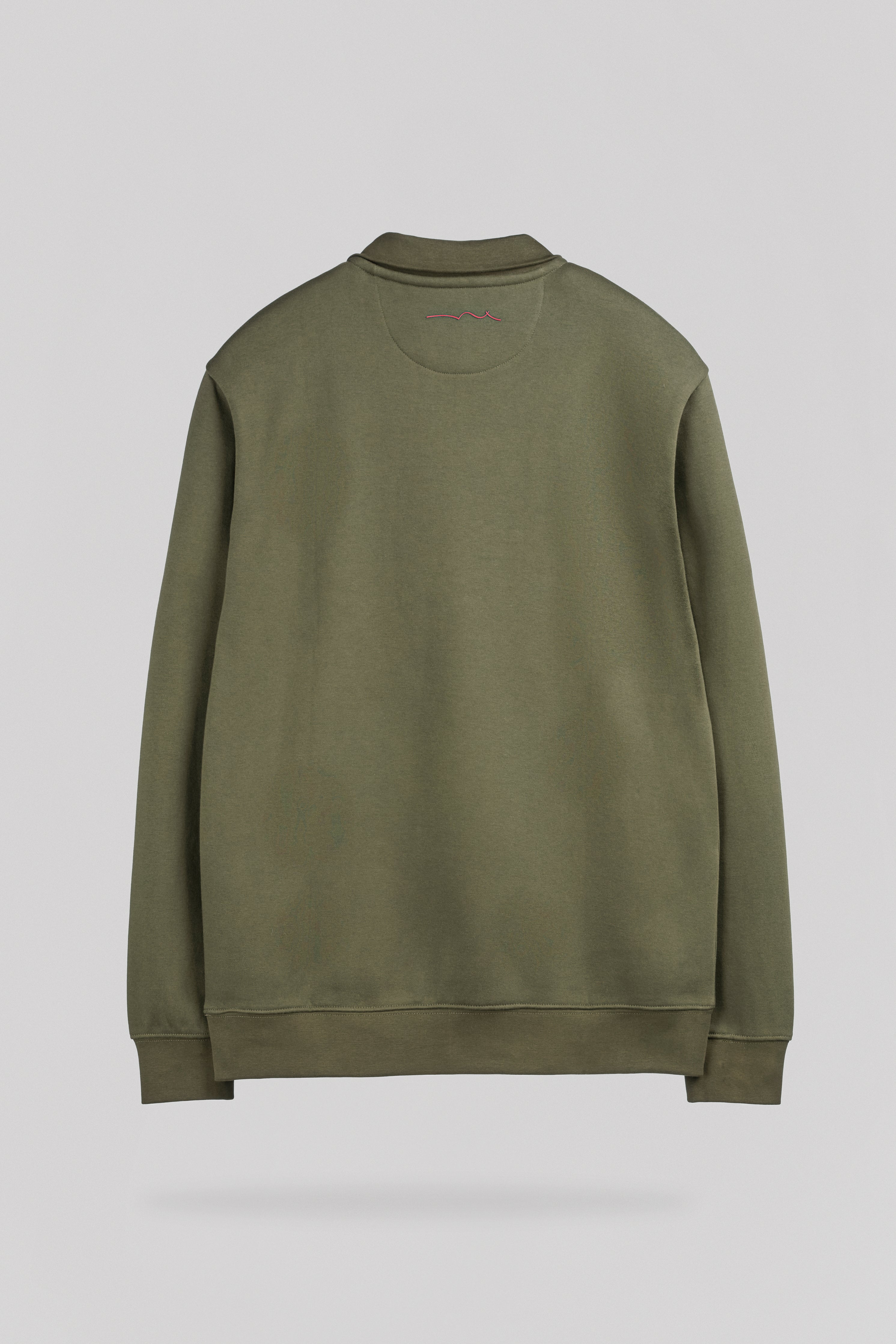 Teddy Smith S-Loan Dusty Kaki sweat col zippé homme