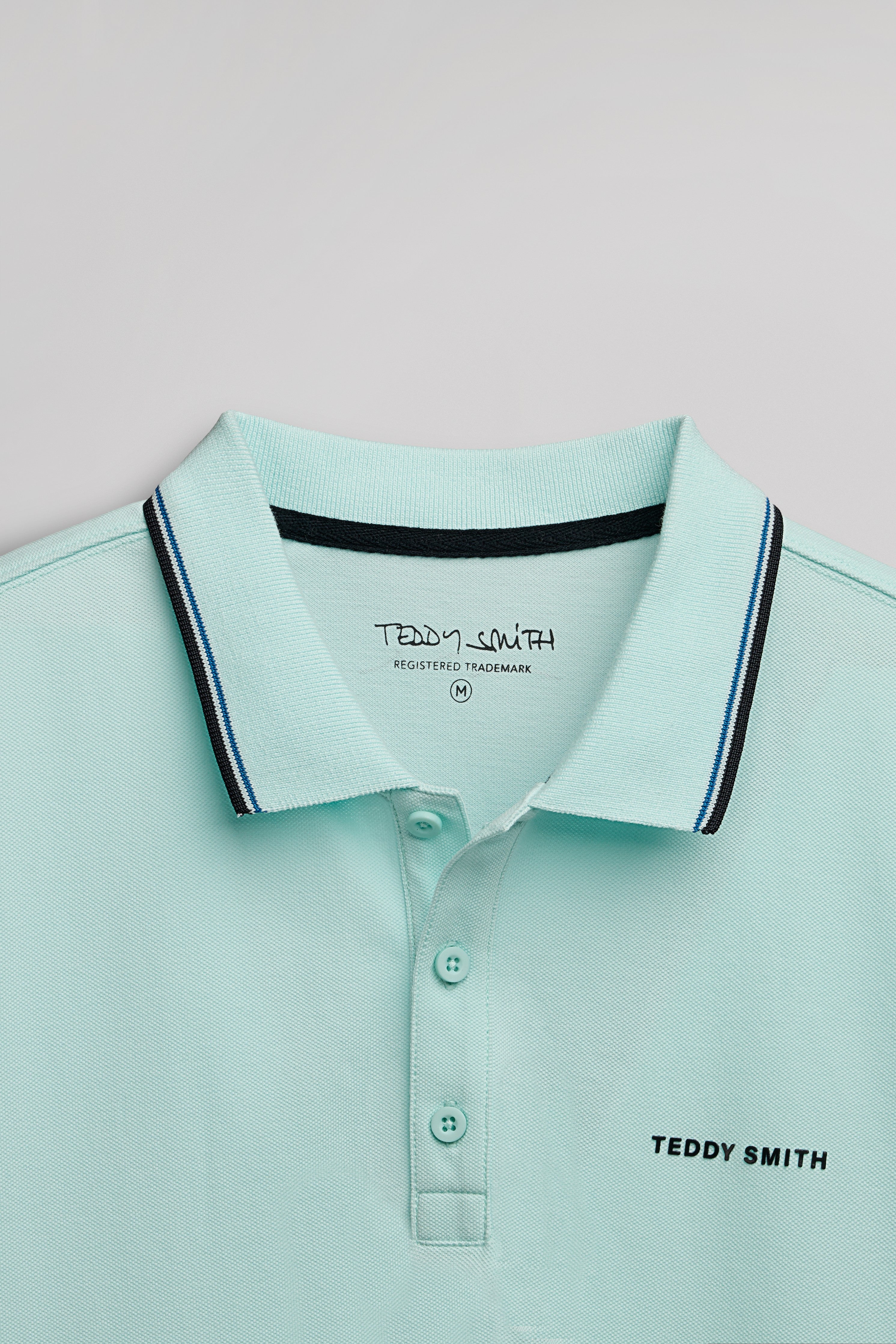Teddy Smith Pasian 2 MC polo bleu bleach menthol