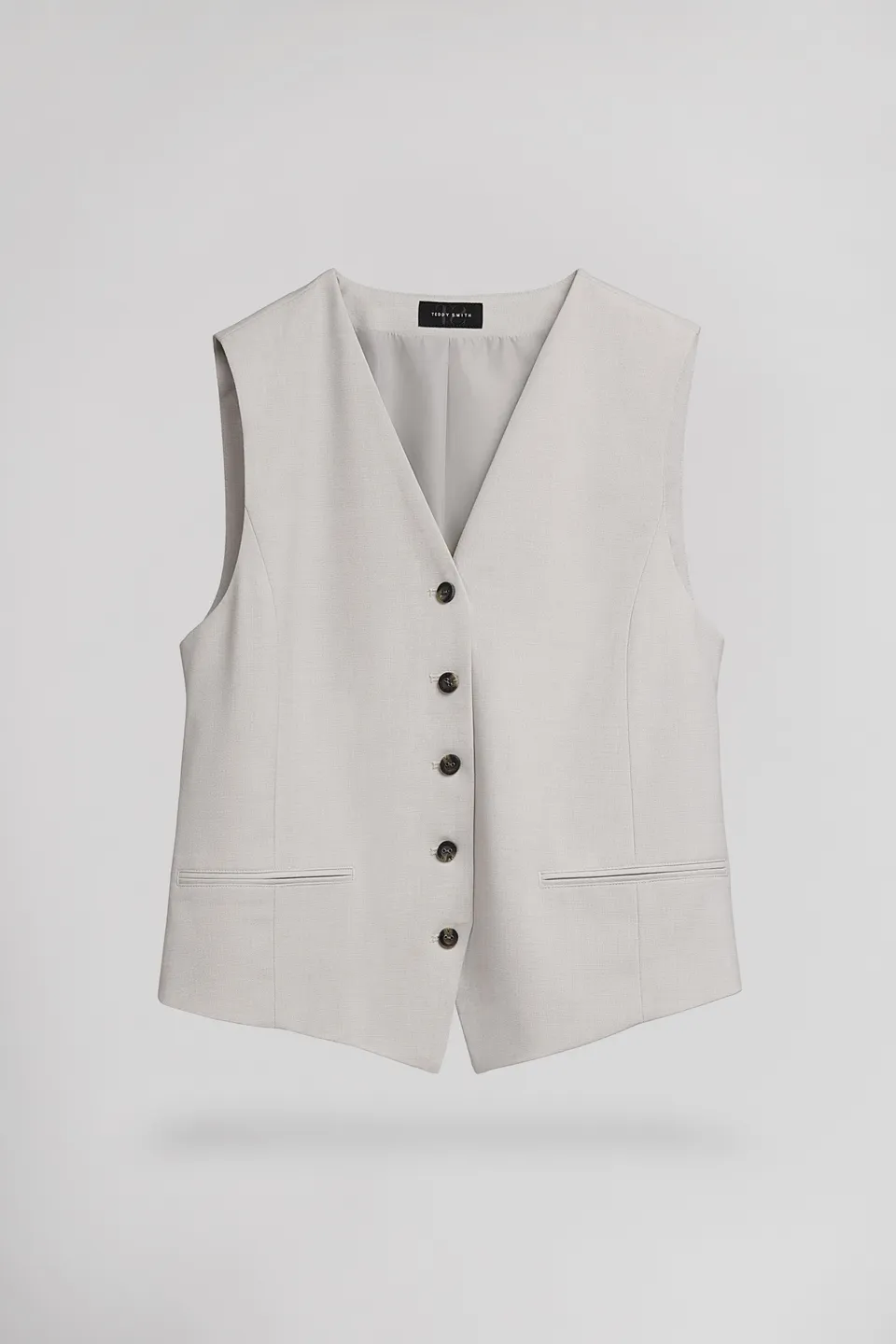 Teddy Smith G-Wild gilet tailleur blanc mélangé col V