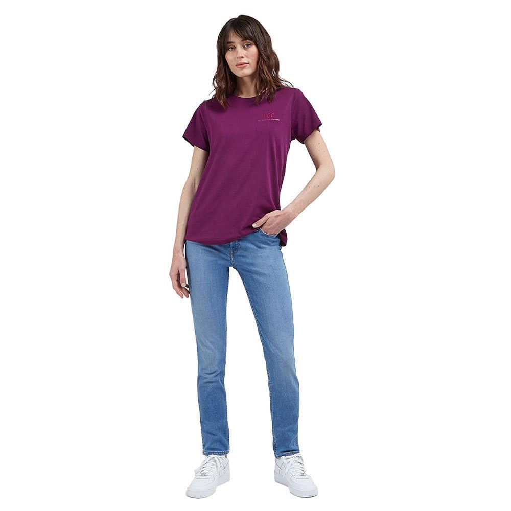 Lee Small Logo Tee T-shirt Femme lilas coton