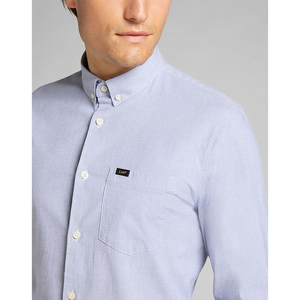 Lee Slim Button Down chemise homme bleu délavé taille L