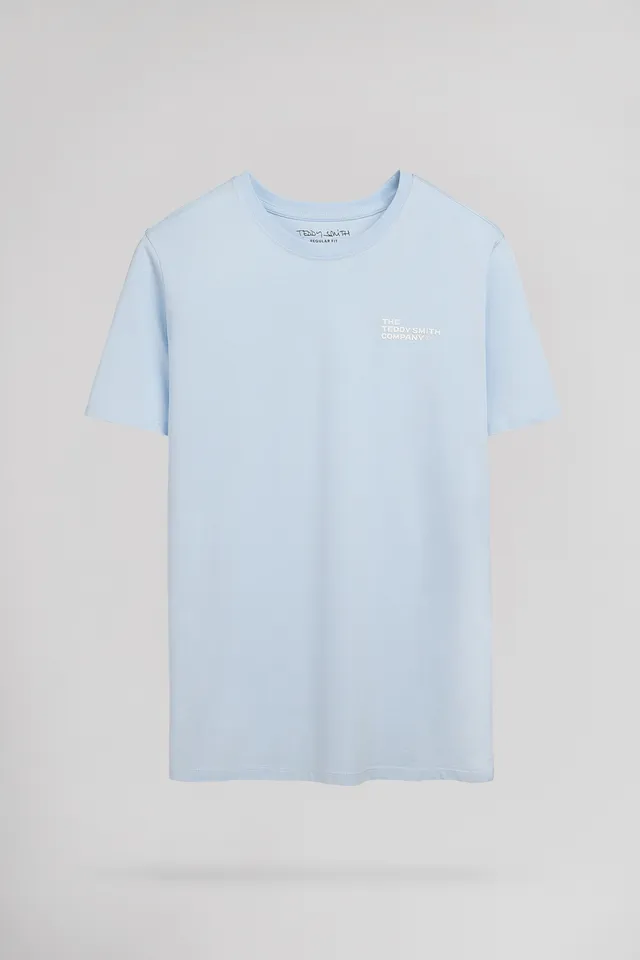 Teddy Smith T-Pany MC t-shirt bleu clair coton