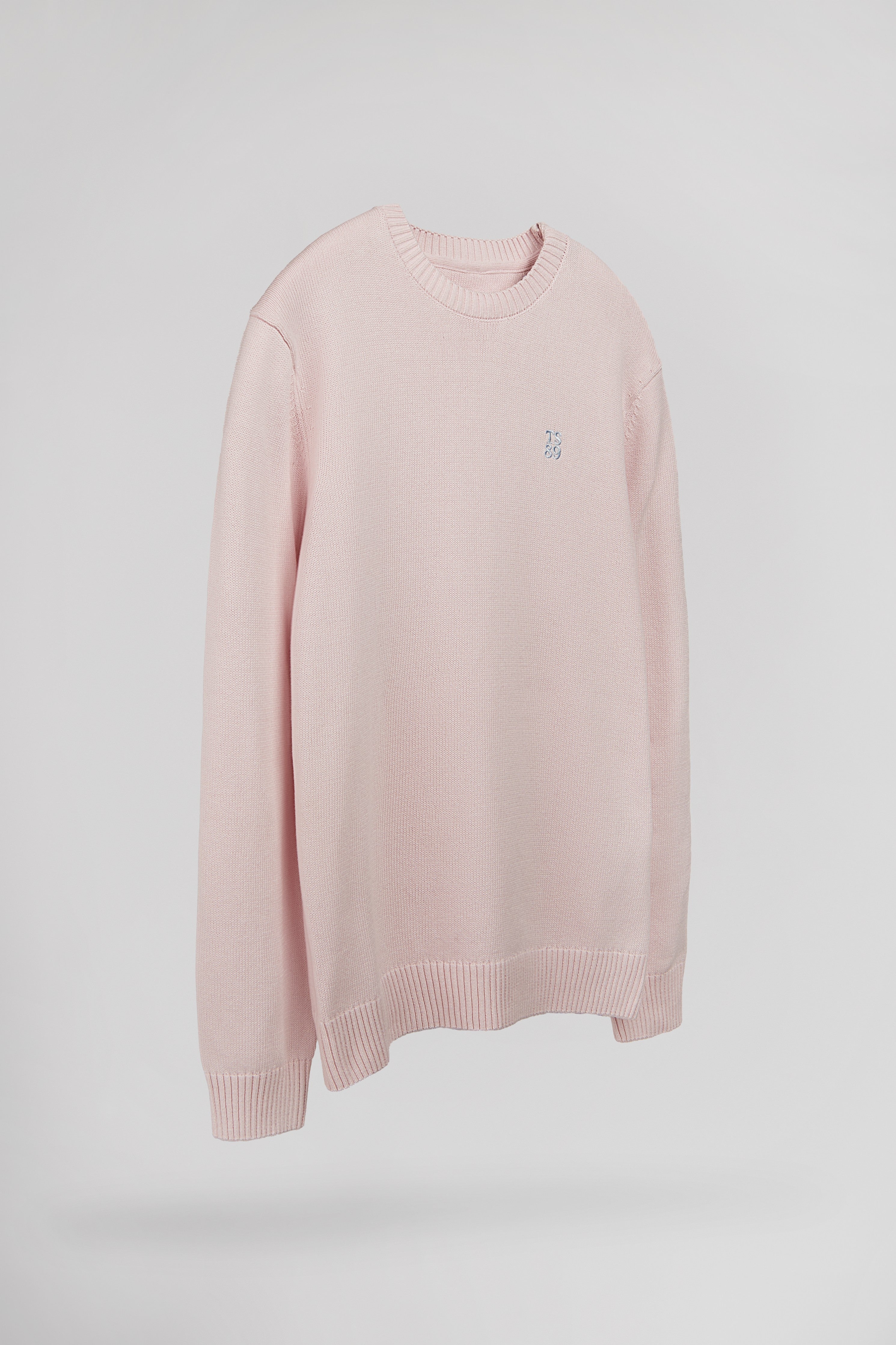 Teddy Smith P-Jimmy Pink Shirt pull homme coton col rond