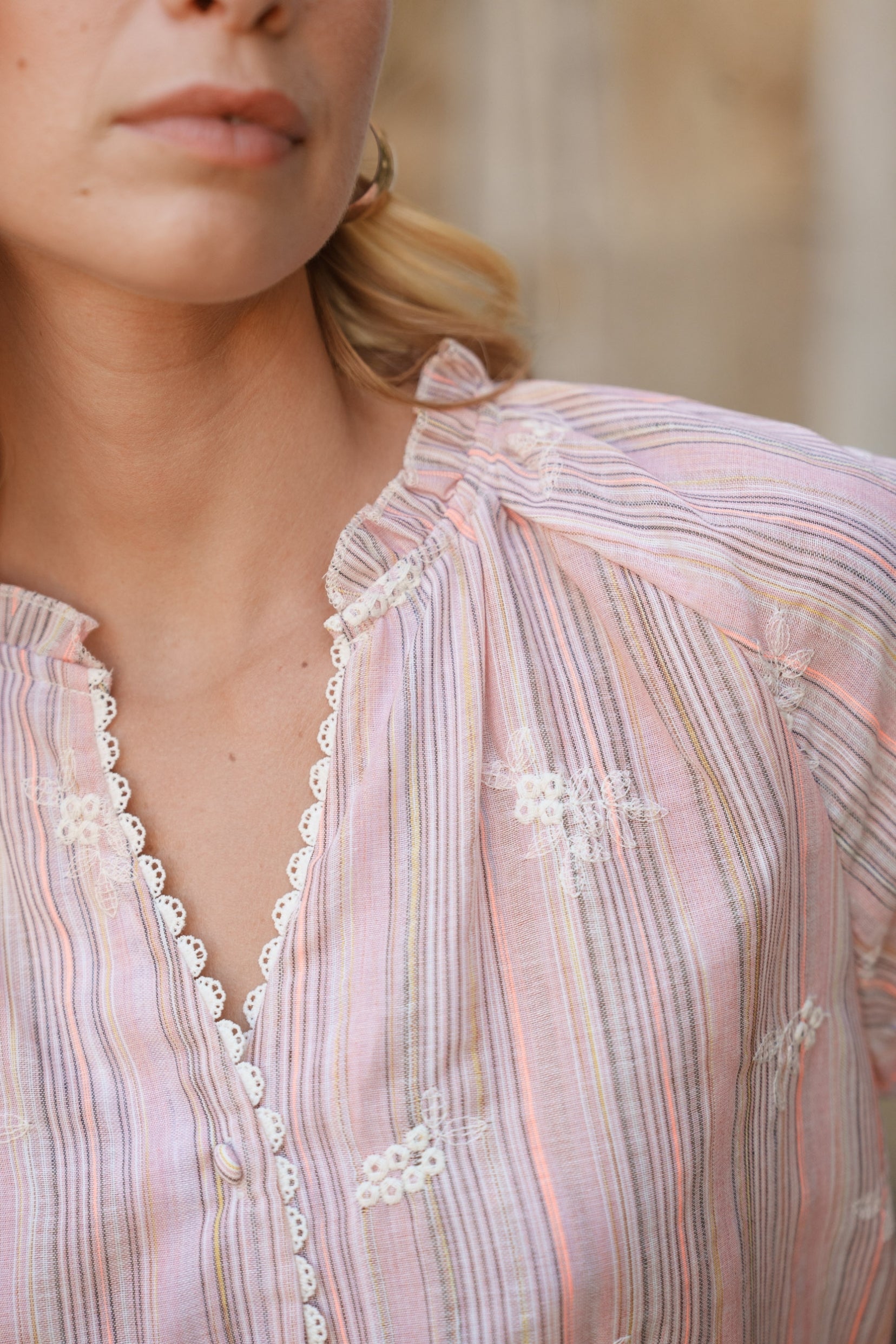 Maison Onado Romie blouse imprimée coton fluide