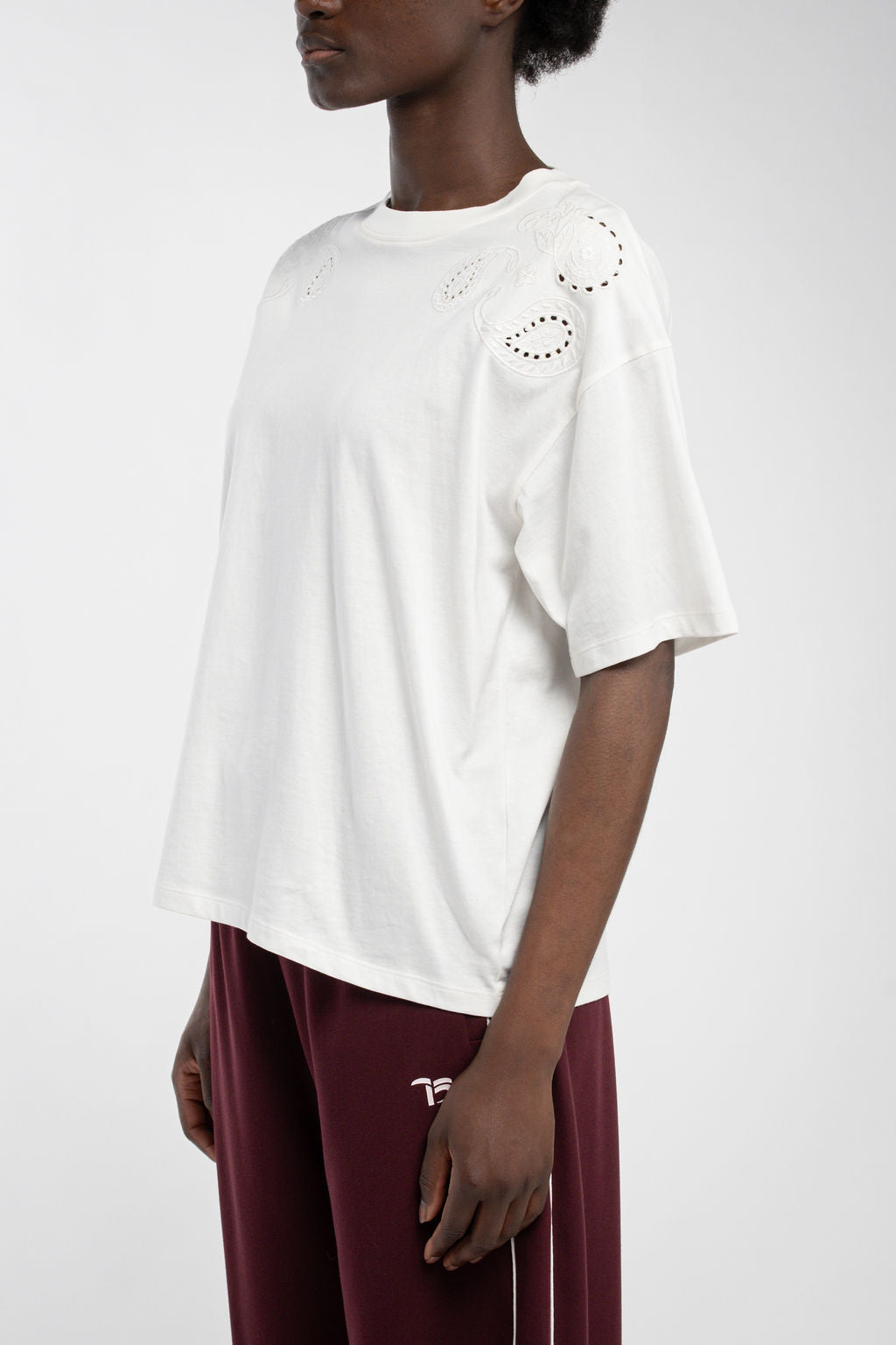 Teddy Smith T-Lyana MC Middle White t-shirt coton blanc femme