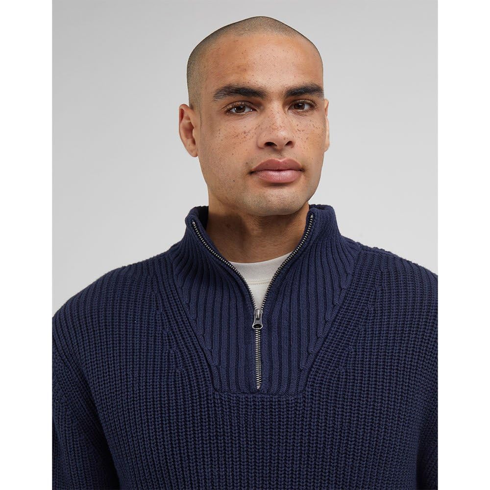 Lee Half Zip pull tricot homme noir taille L