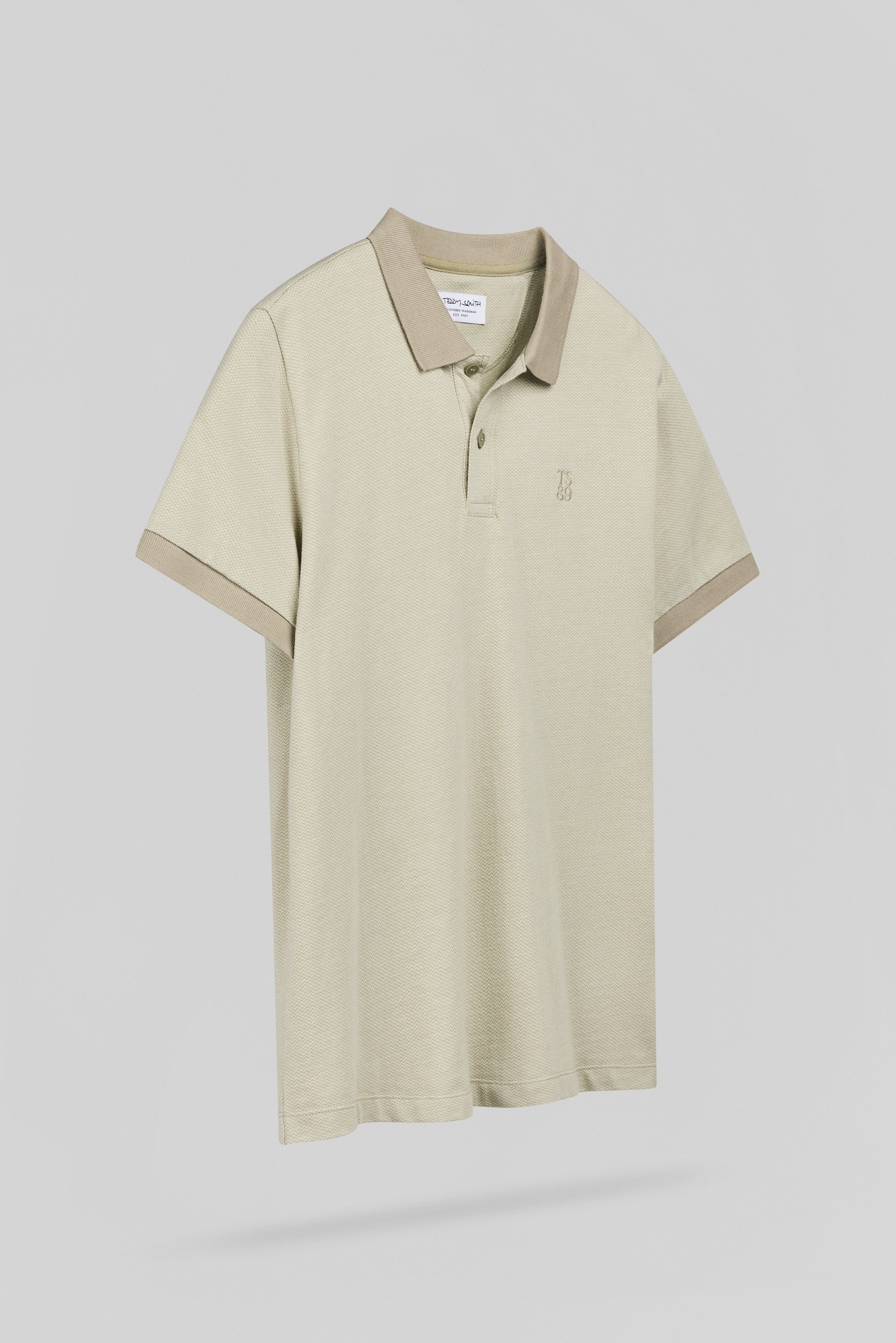 TEDDY SMITH P-Osey polo jacquard homme kaki