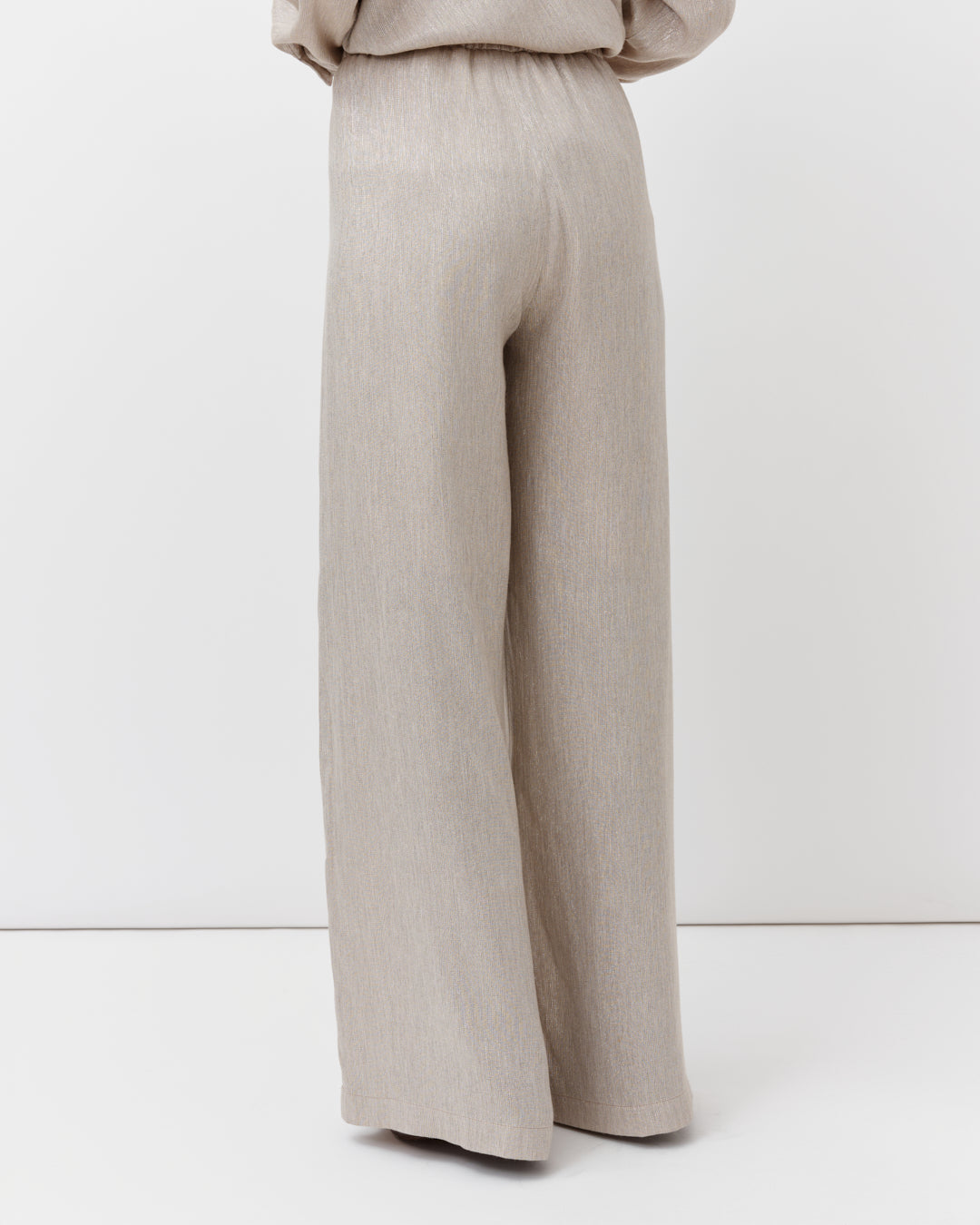 DIEGA PINDO pantalon argent écru éclat discret