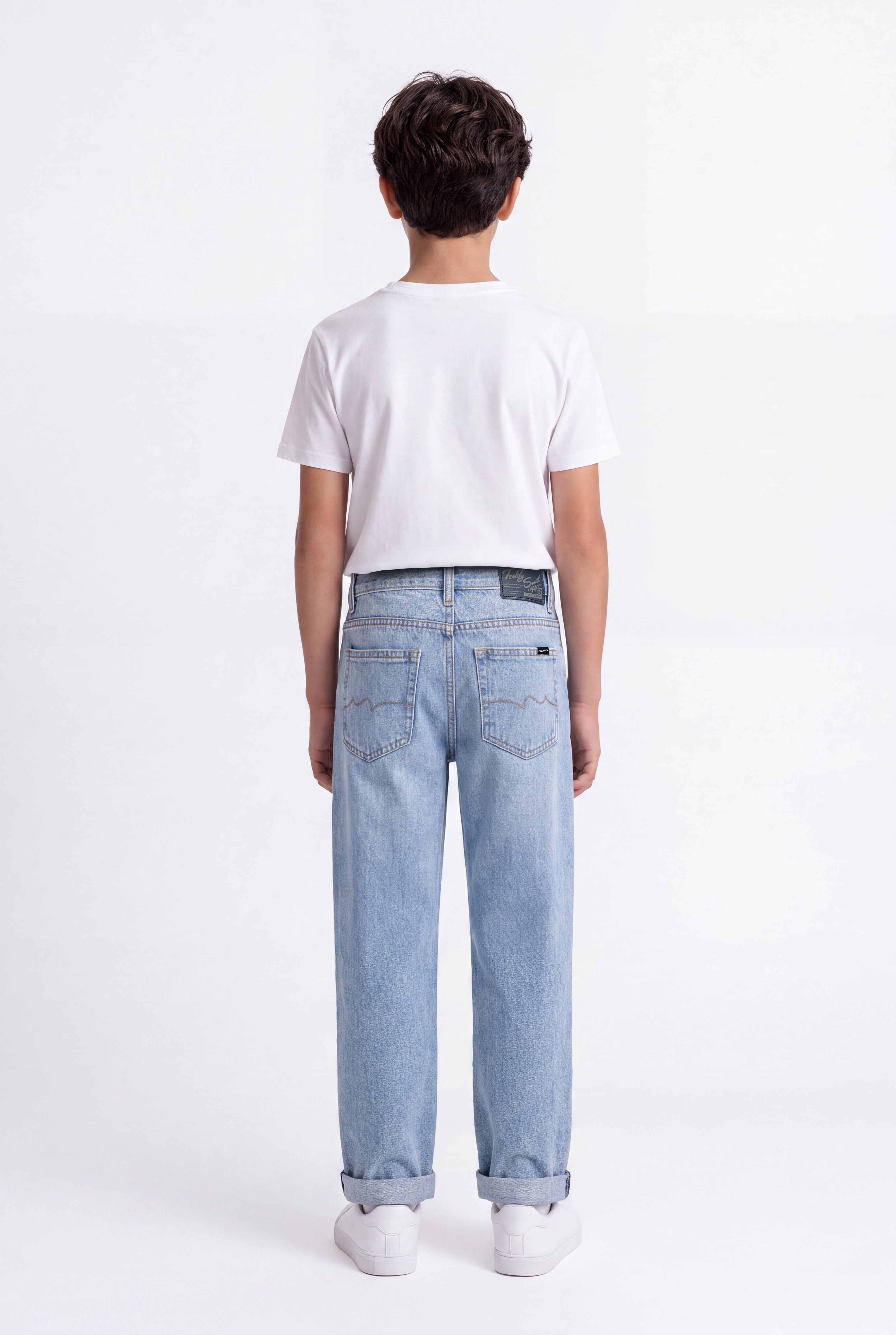 Teddy Smith Dad Pant JR Fripp/Indigo Clair jean garçon coton