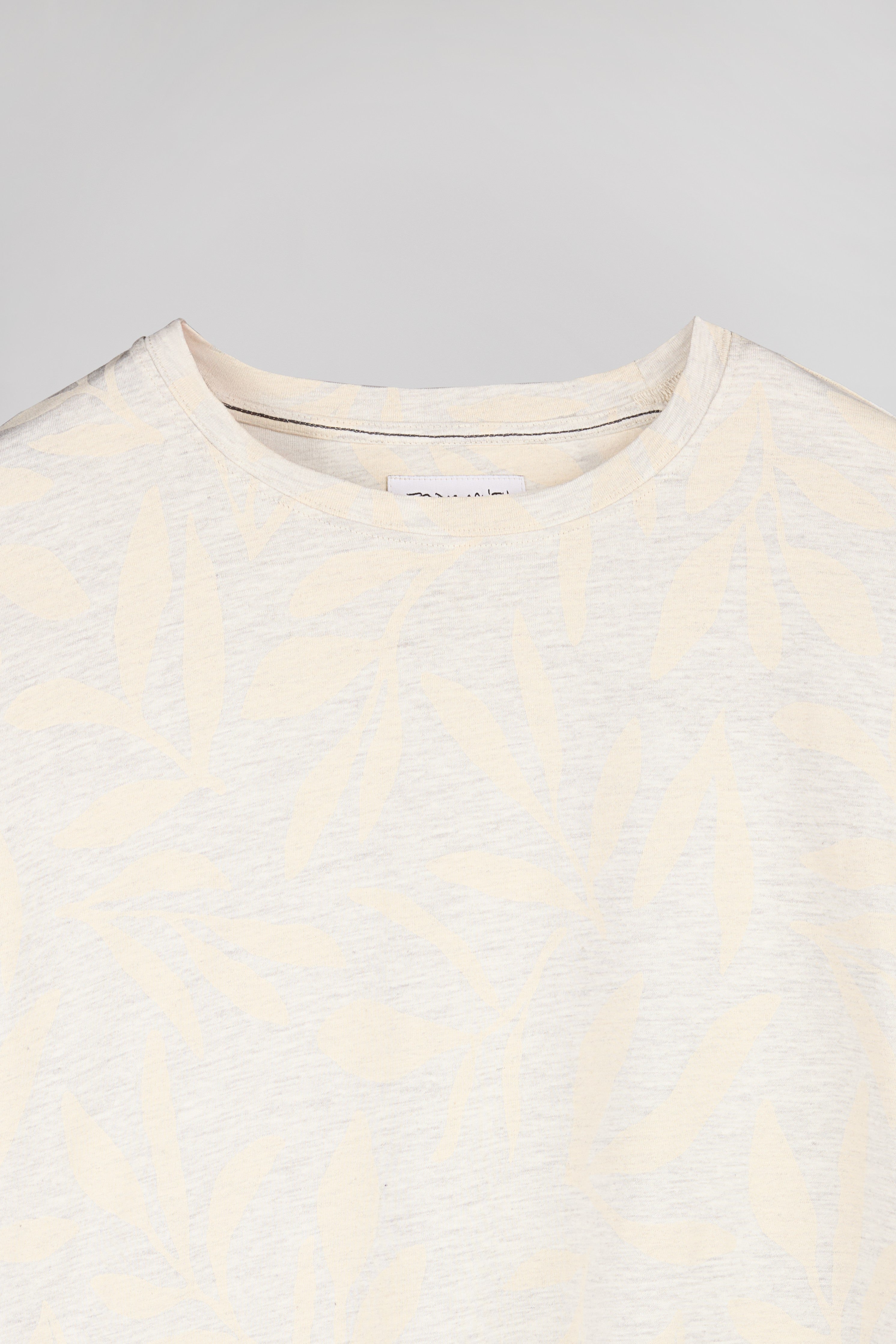 Teddy Smith T-ARESKI MC t-shirt blanc ivoire chiné floral