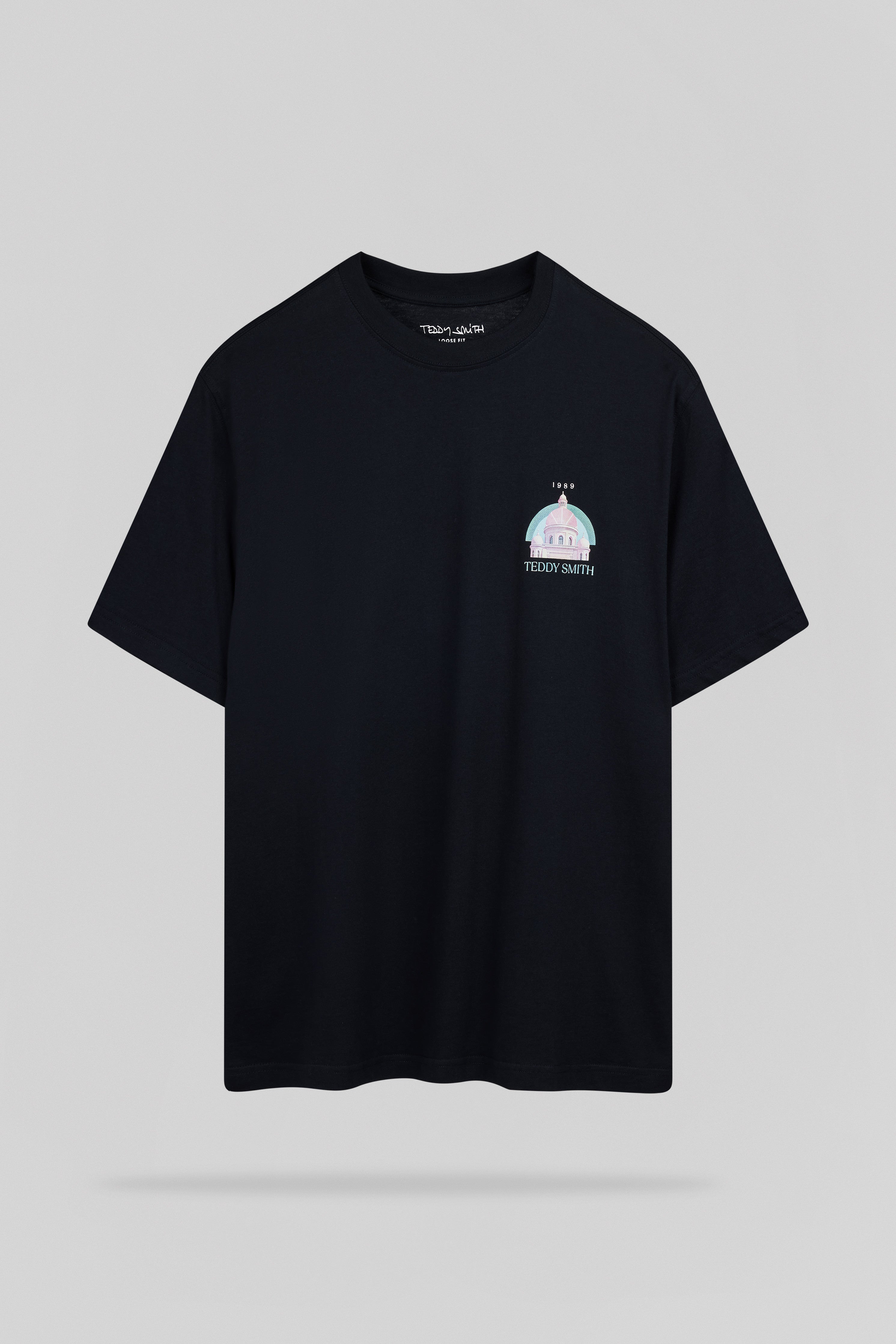Teddy Smith T-Andrew MC t-shirt ample Dark Navy col rond