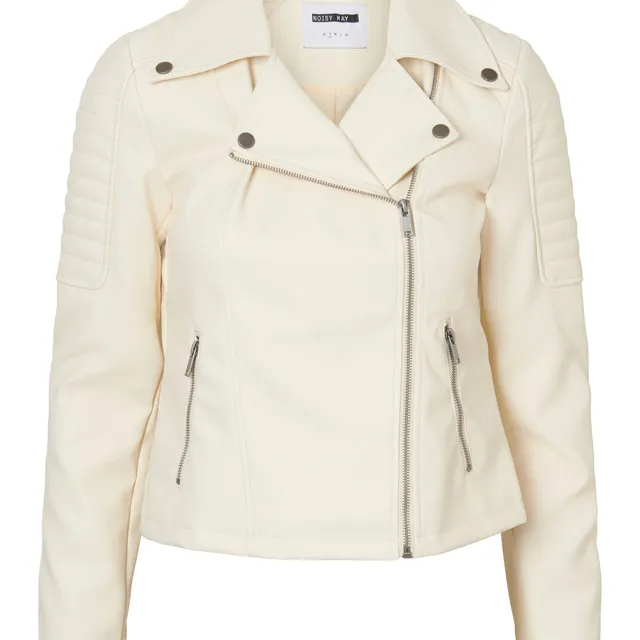 Noisy May veste courte simili cuir zippée 52 cm