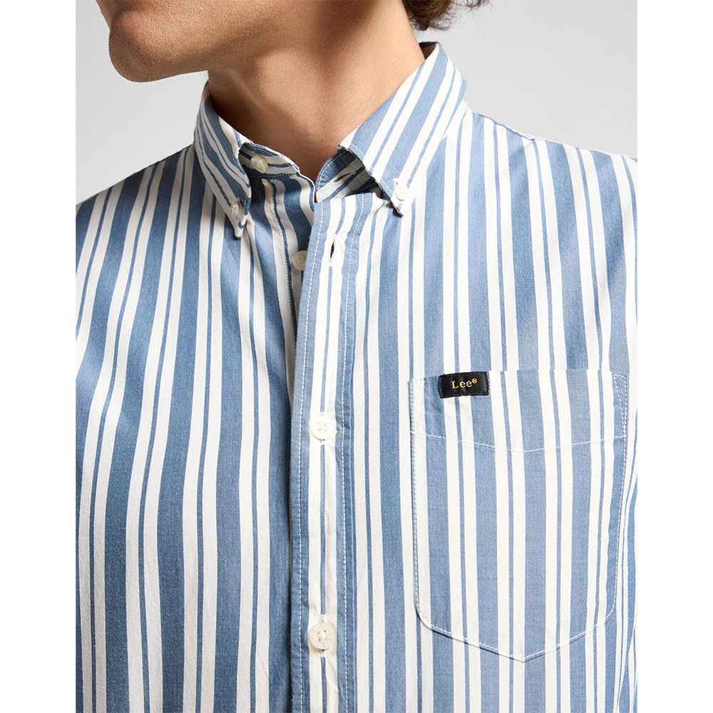 Lee Button Down chemise homme Orion Stripe coton