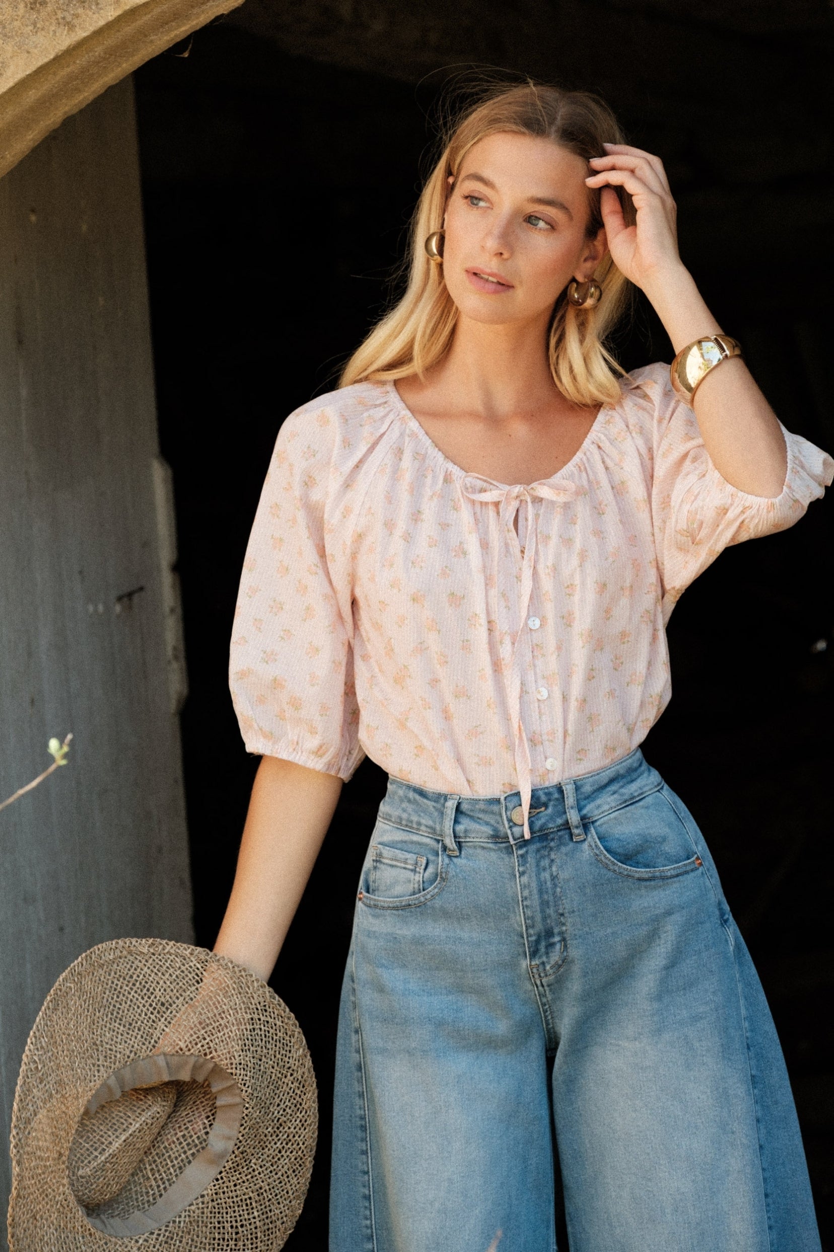 Maison Onado Loliette jean wide leg bleu extra-large